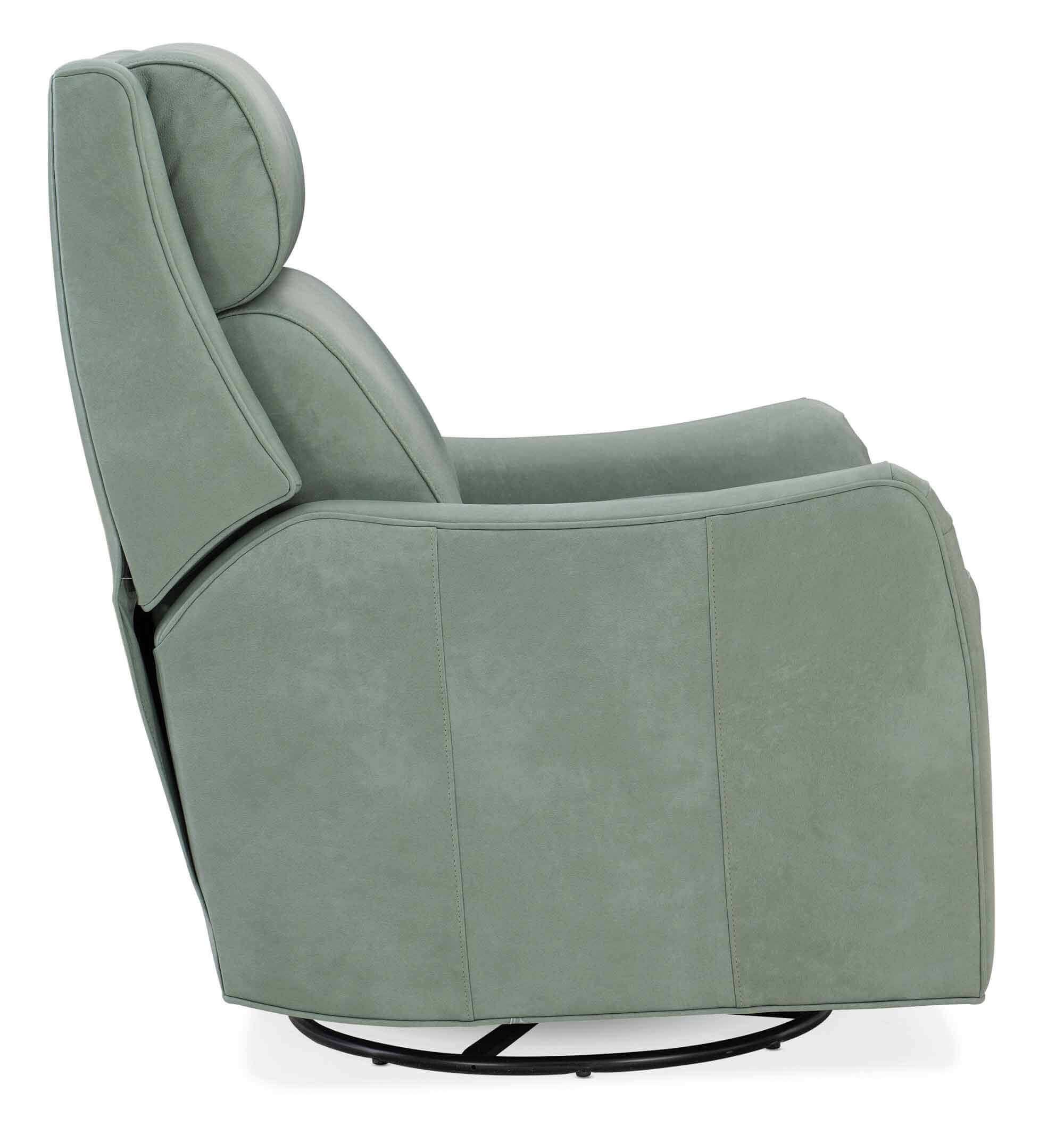 Abbott Leather Swivel Glider Recliner - Image 2