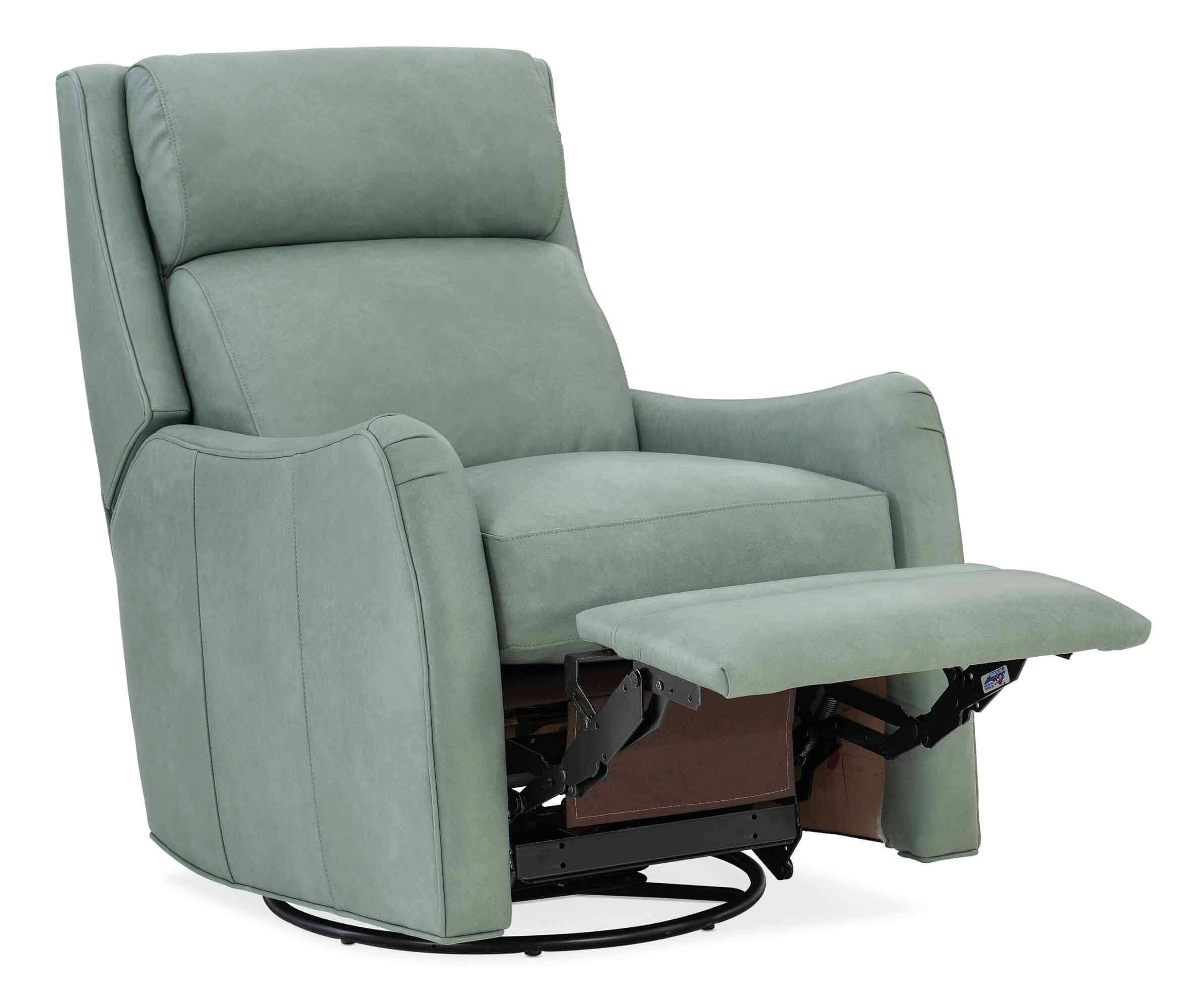 Abbott Leather Swivel Glider Recliner - Image 4