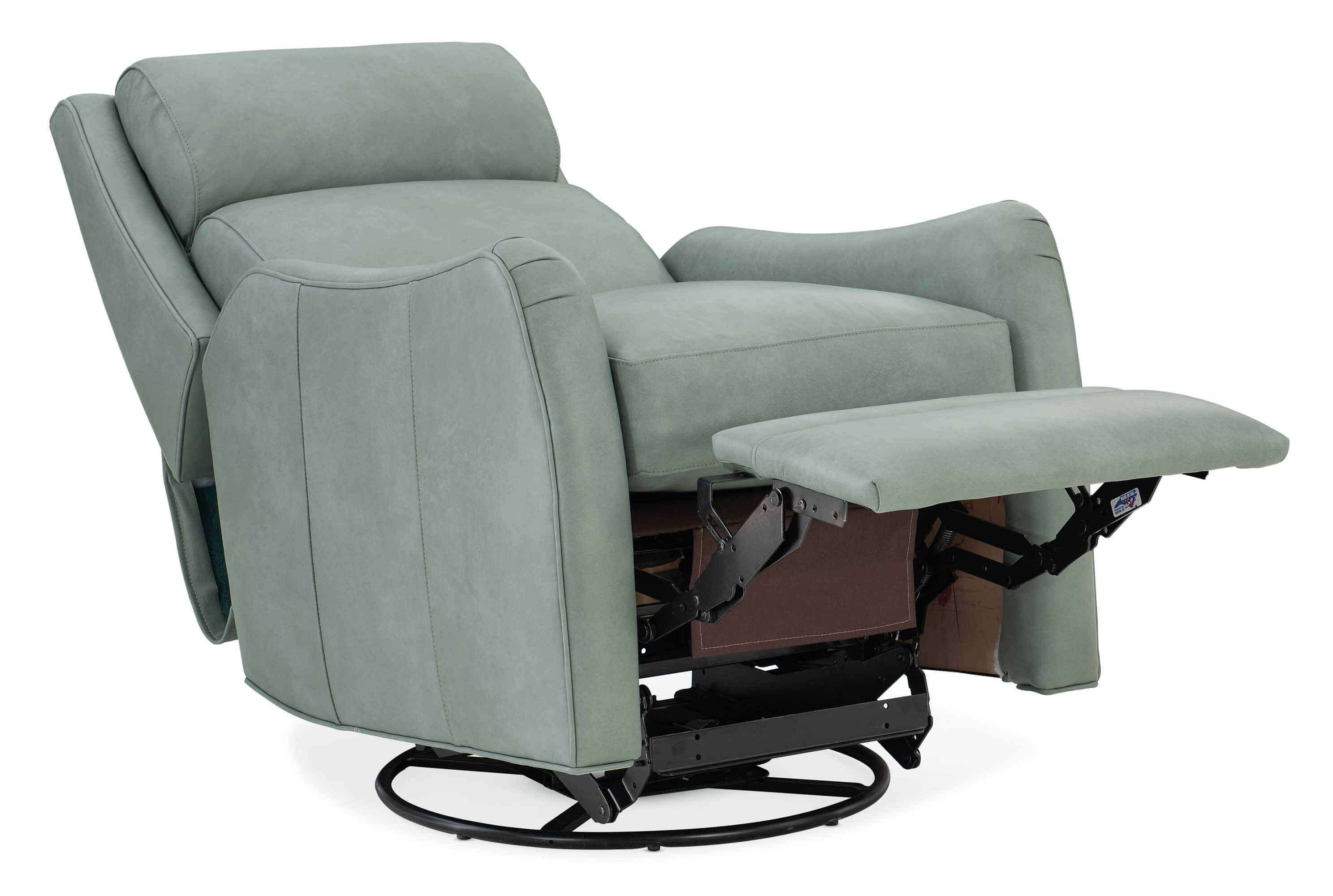 Abbott Leather Swivel Glider Recliner - Image 5