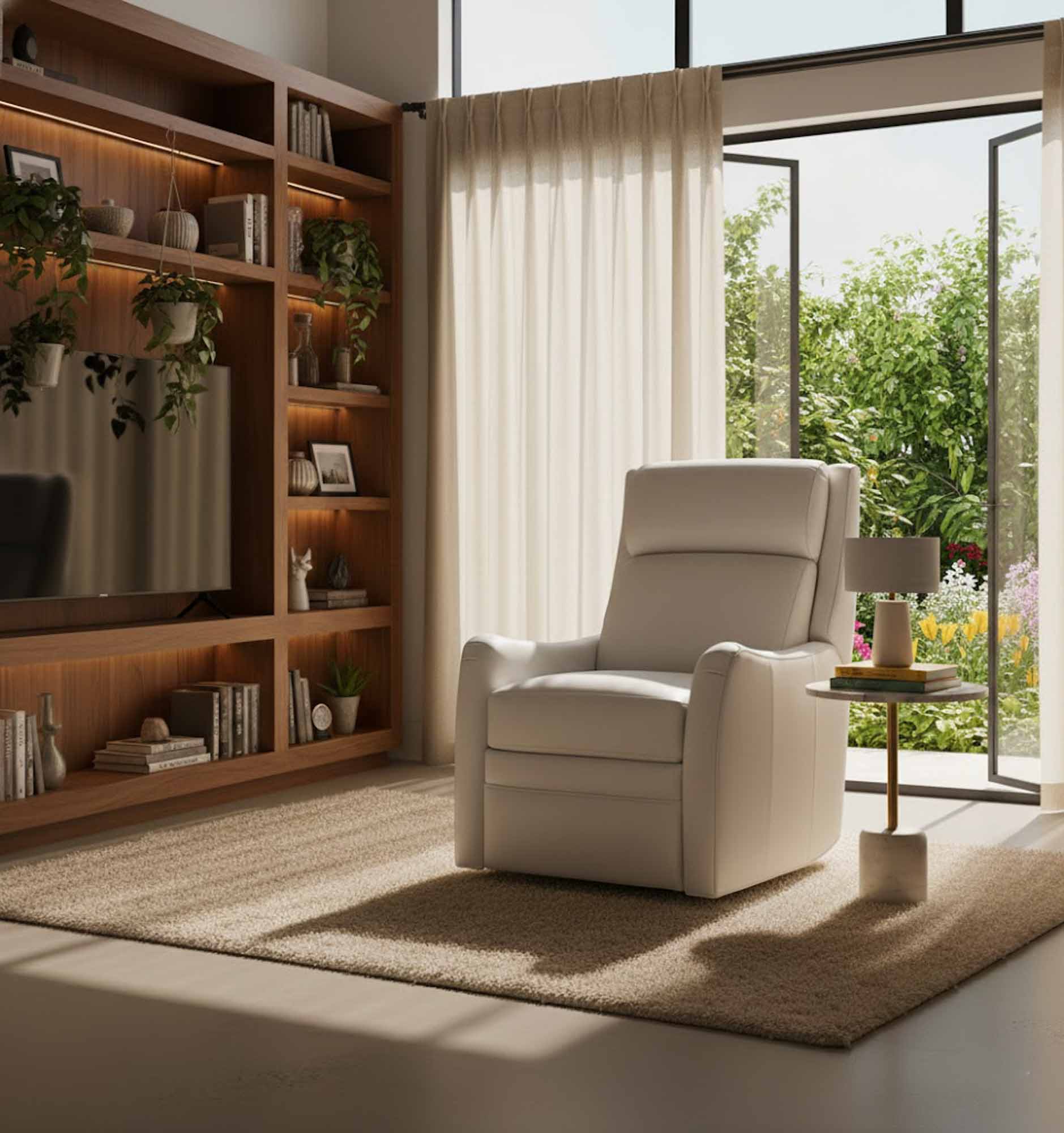 Abbott Leather Wallhugger Recliner - Image 12