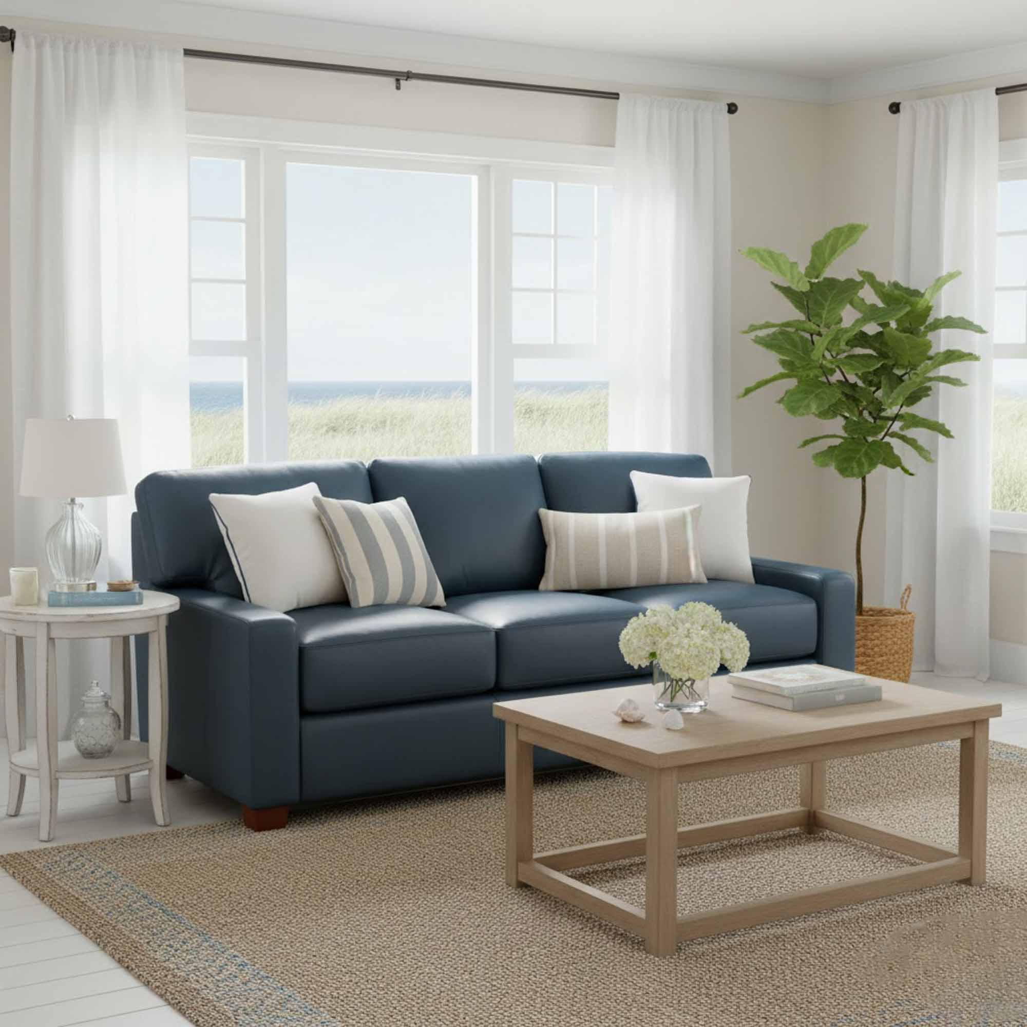 Albany Leather Queen Size Sofa Sleeper - Image 7