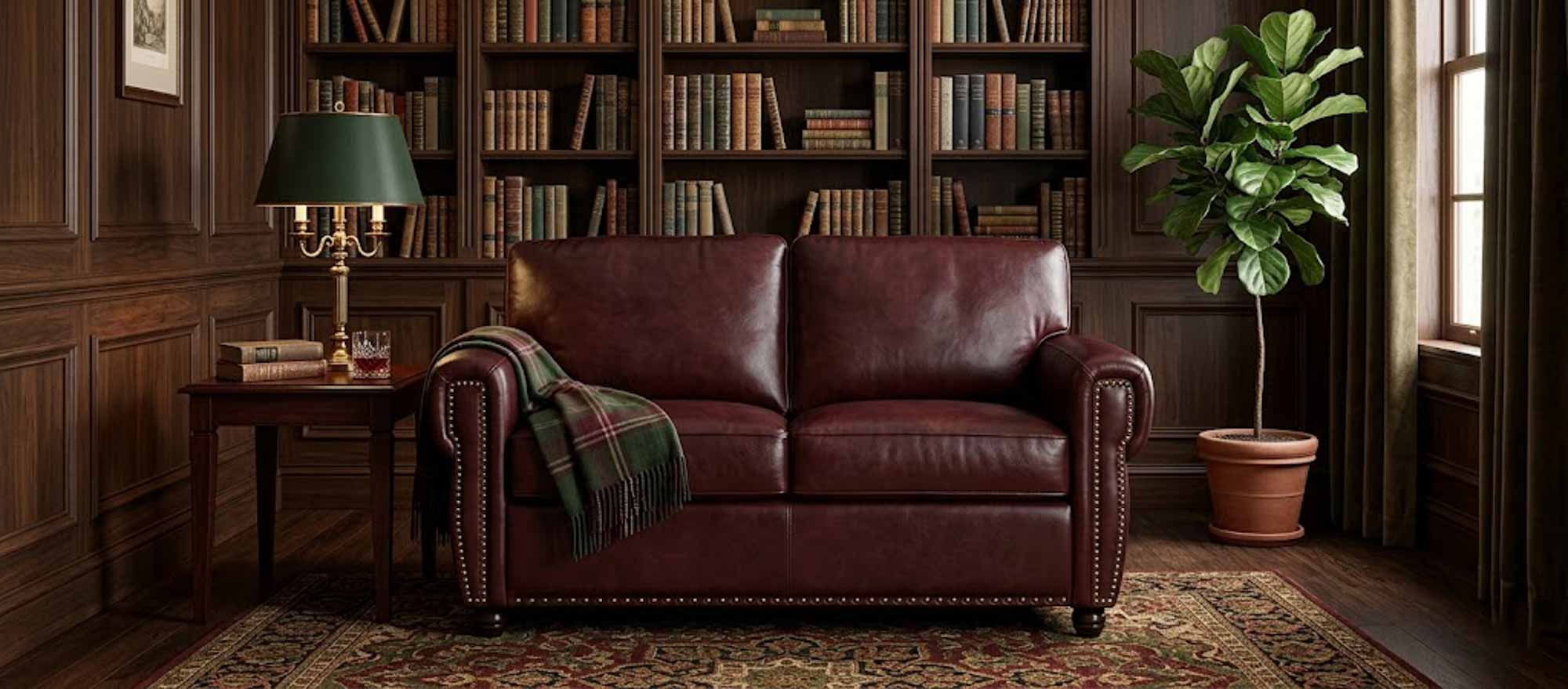 Alden Leather Loveseat - Image 2