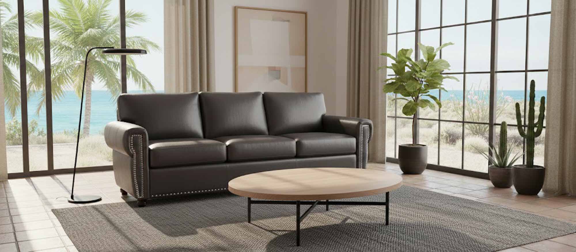 Alden Leather Sofa - Image 8