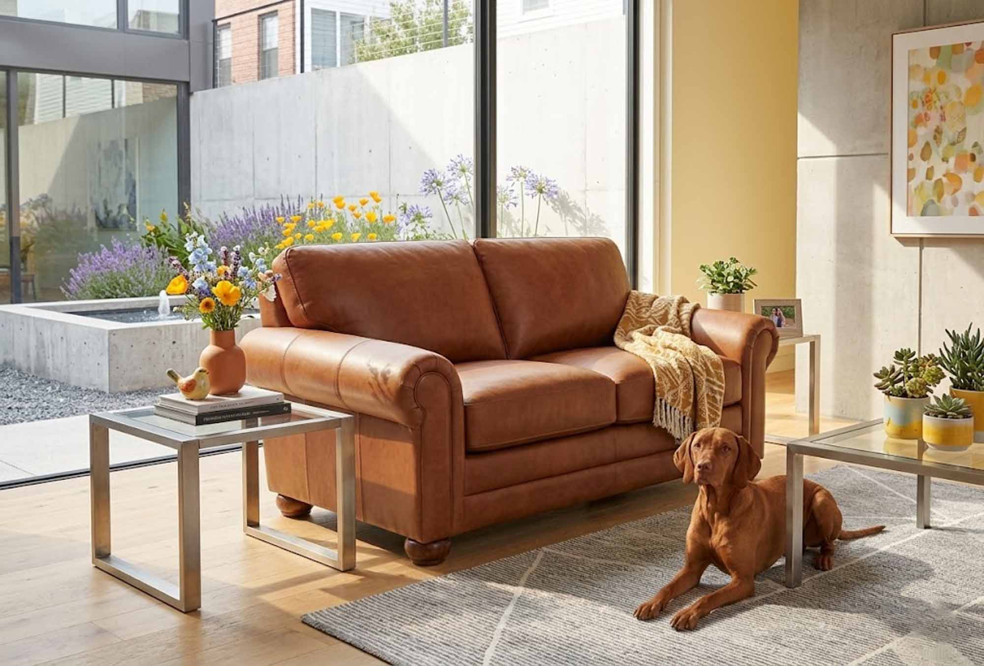 Alpharetta Leather Loveseat - Image 2