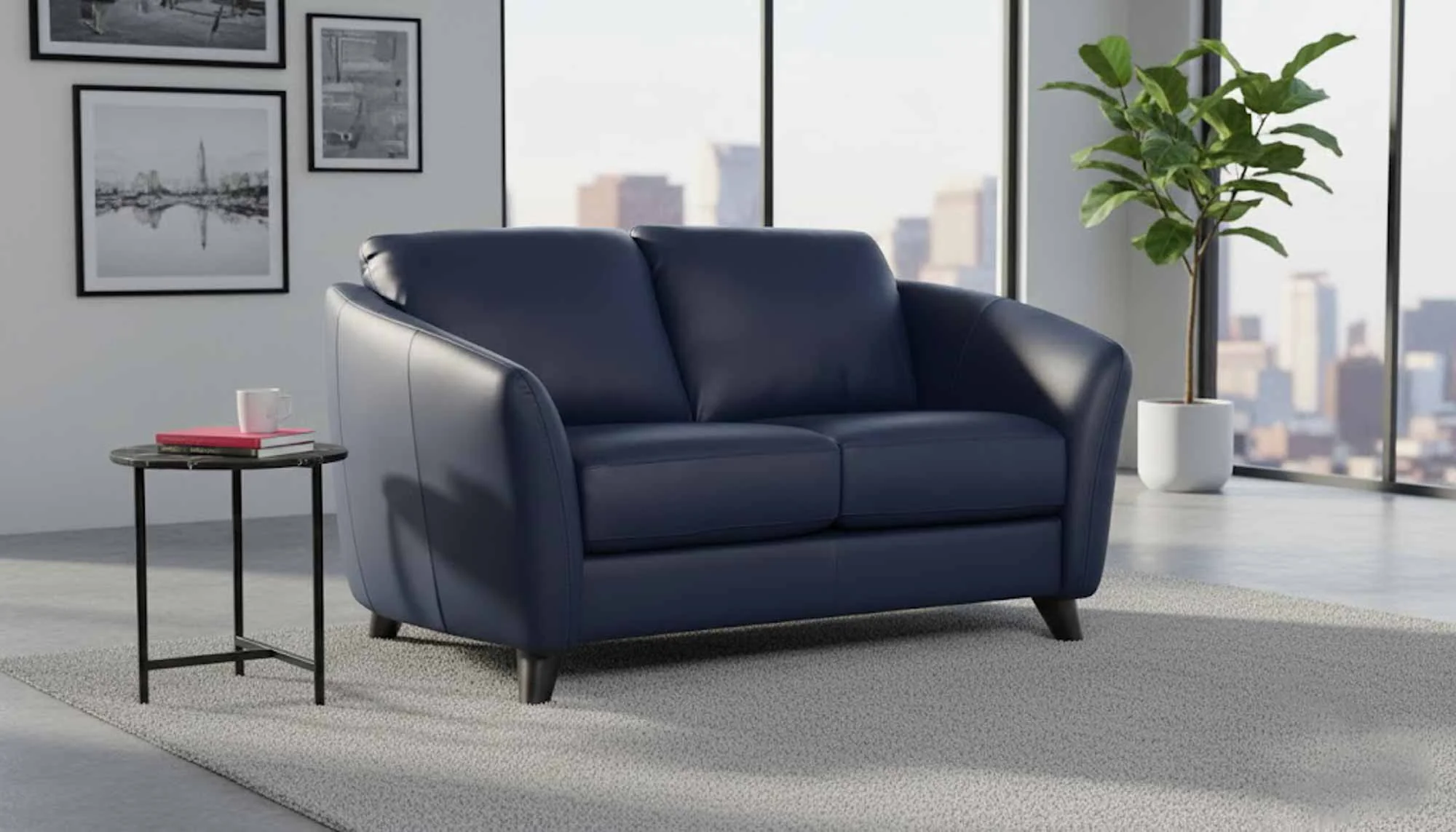 Alula Leather Loveseat - Image 11