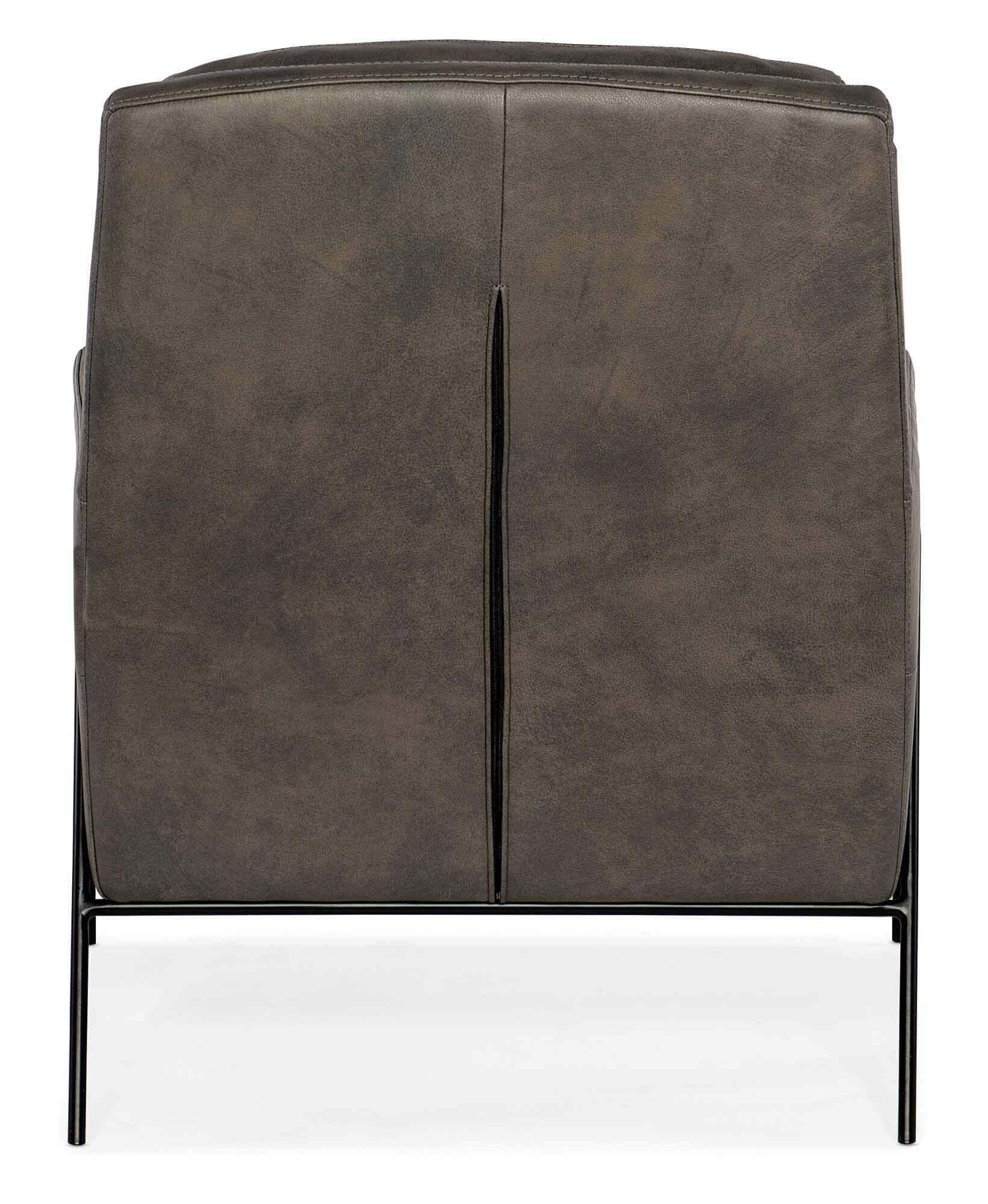 Amette Leather Chair In Grey - Image 4