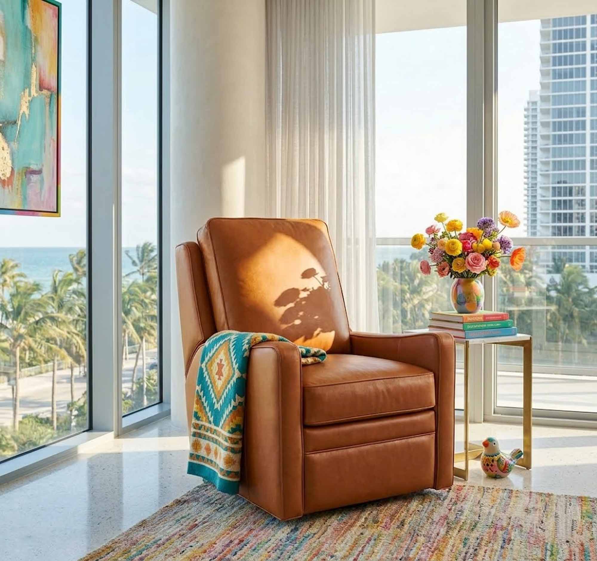 Ani Leather Wall Hugger Recliner - Image 10
