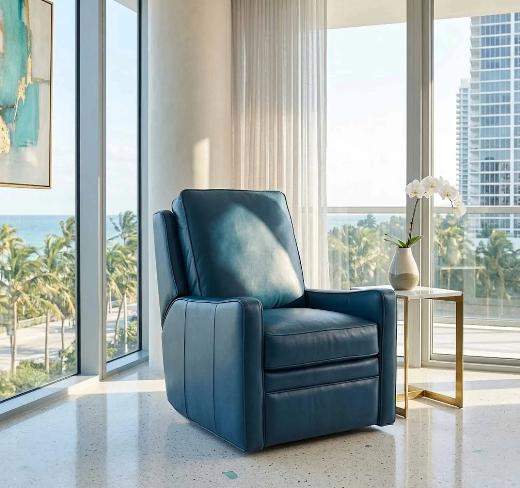 Ani Leather Wall Hugger Recliner - Image 9