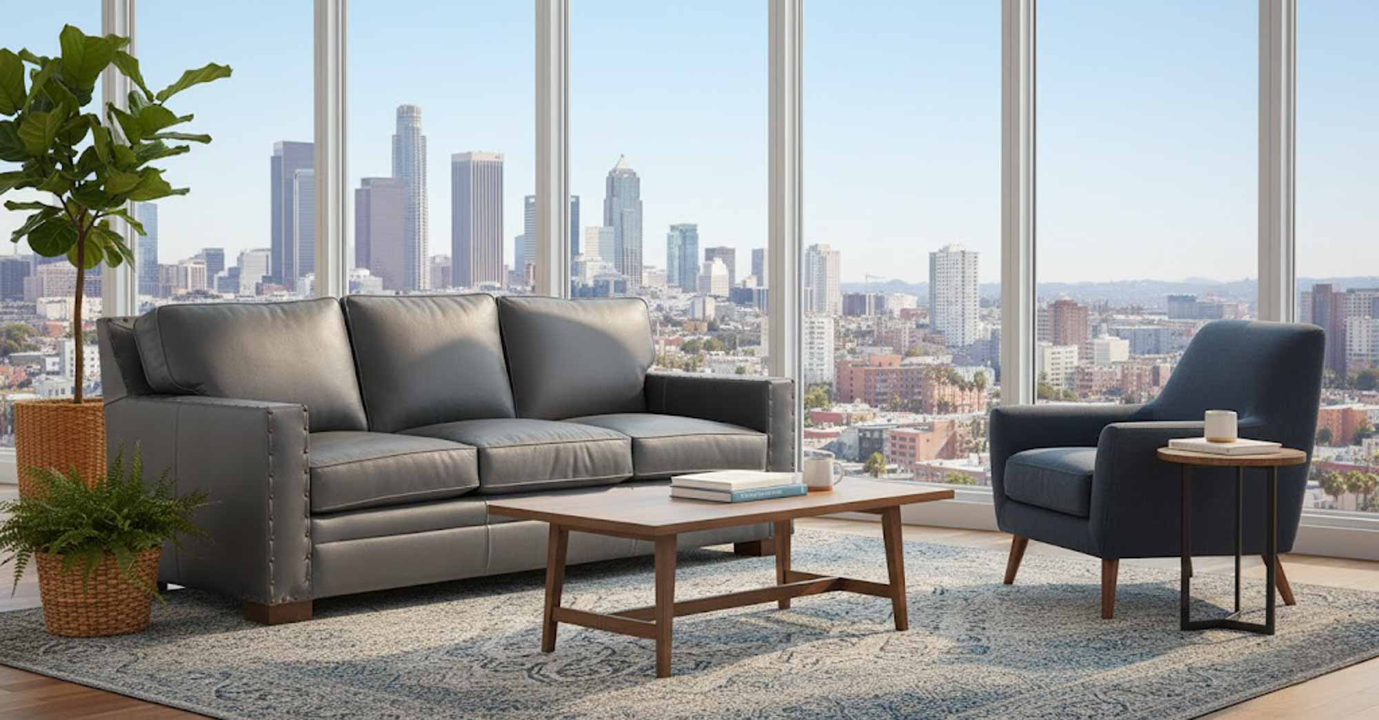Arabela Leather Queen Size Sofa Sleeper - Image 4