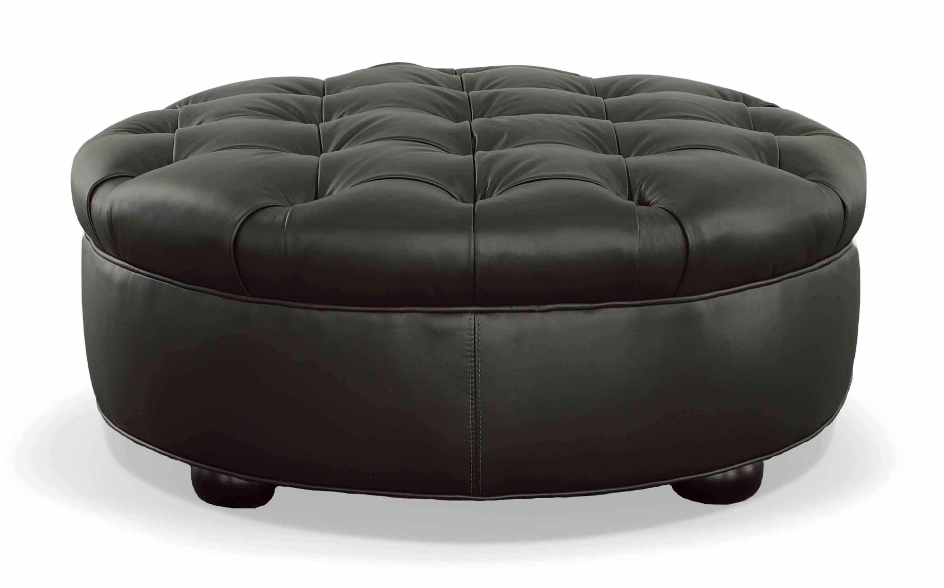 Ashbrook Leather Ottoman