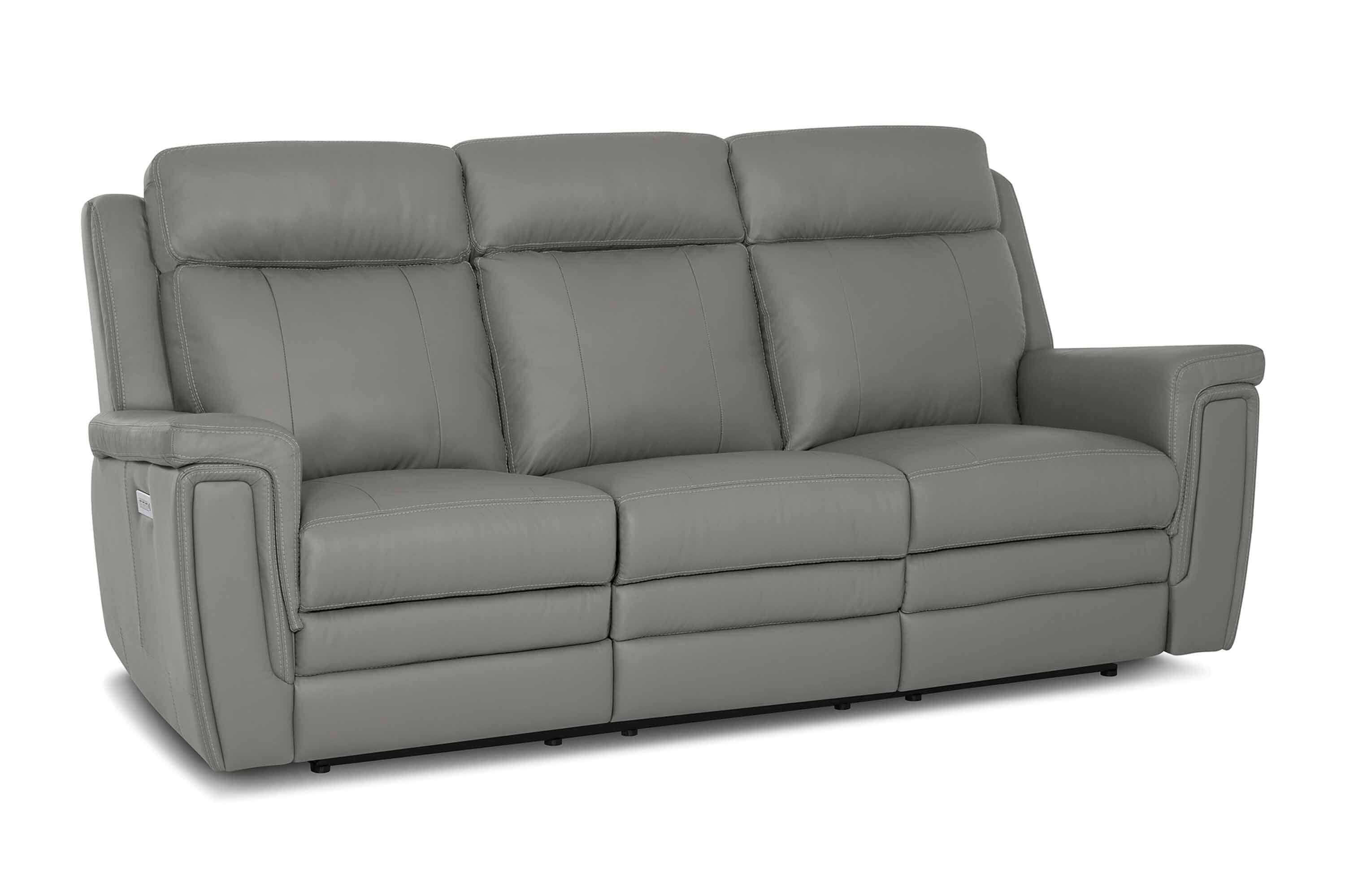 Asher Leather Power Reclining Sofa With Articulating Headrest