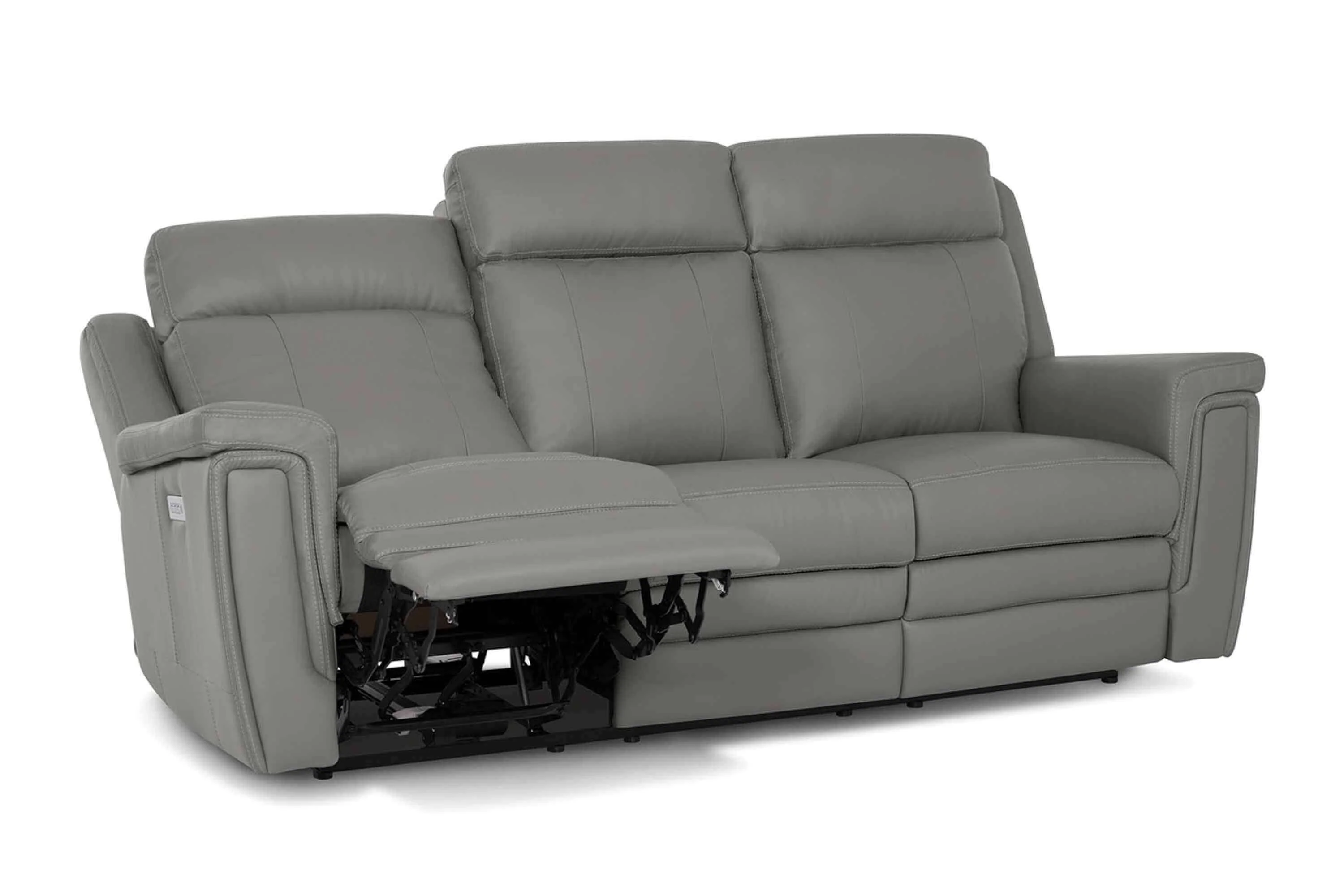 Asher Leather Power Reclining Sofa With Articulating Headrest - Image 2