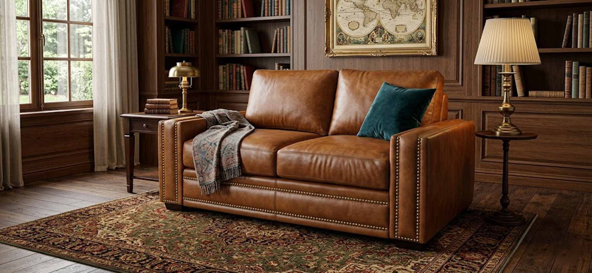 Ashton Leather Loveseat - Image 2