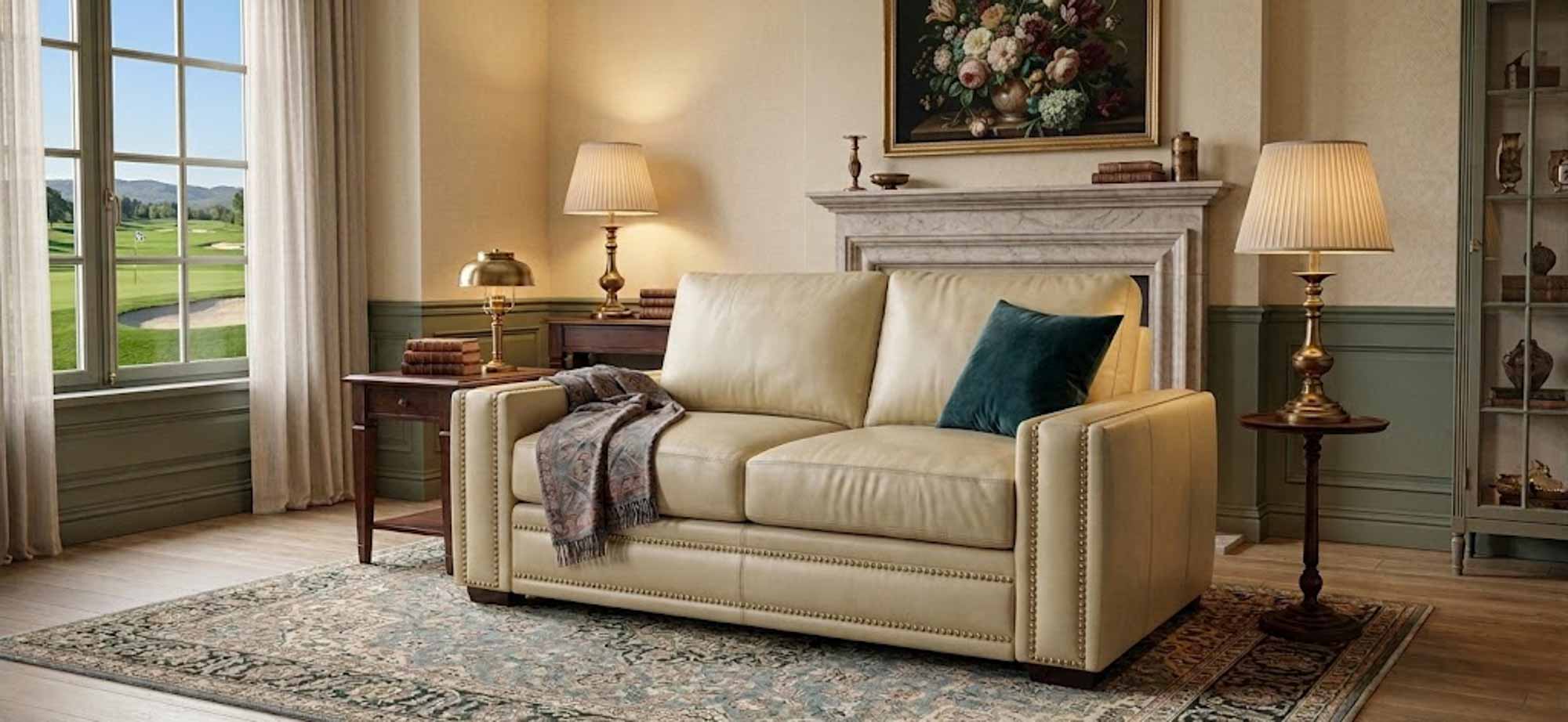 Ashton Leather Loveseat - Image 4