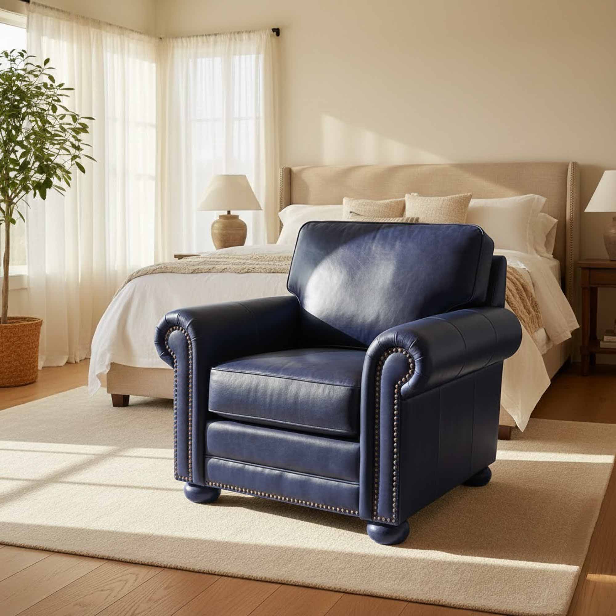 Athens Leather Chair - Image 5
