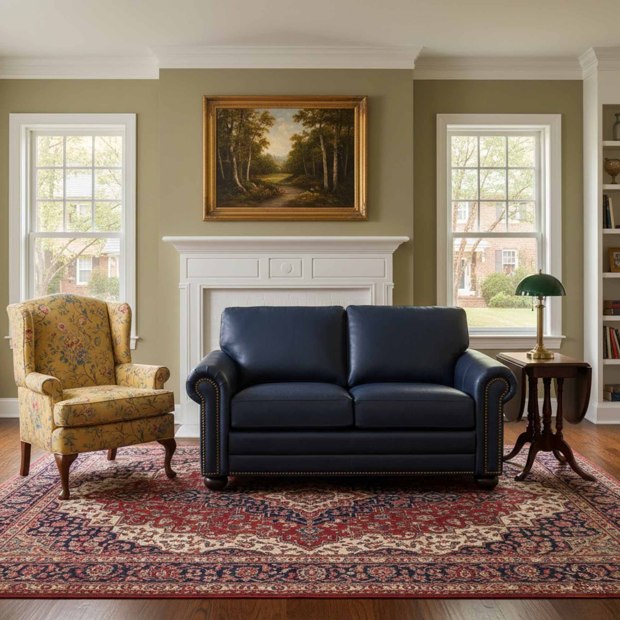 Athens Leather Loveseat - Image 2