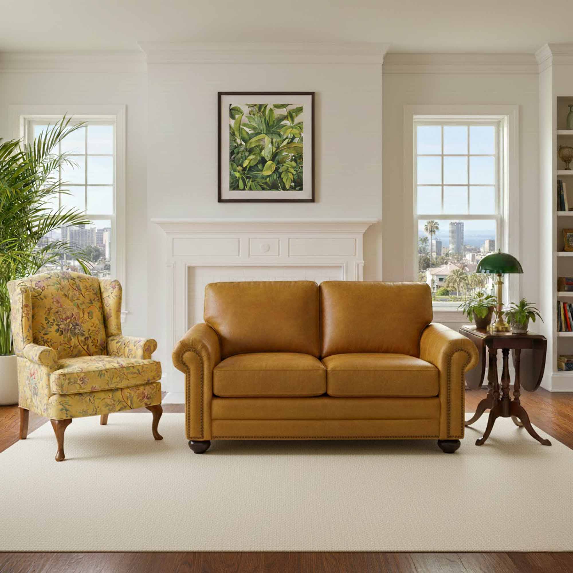 Athens Leather Loveseat - Image 3