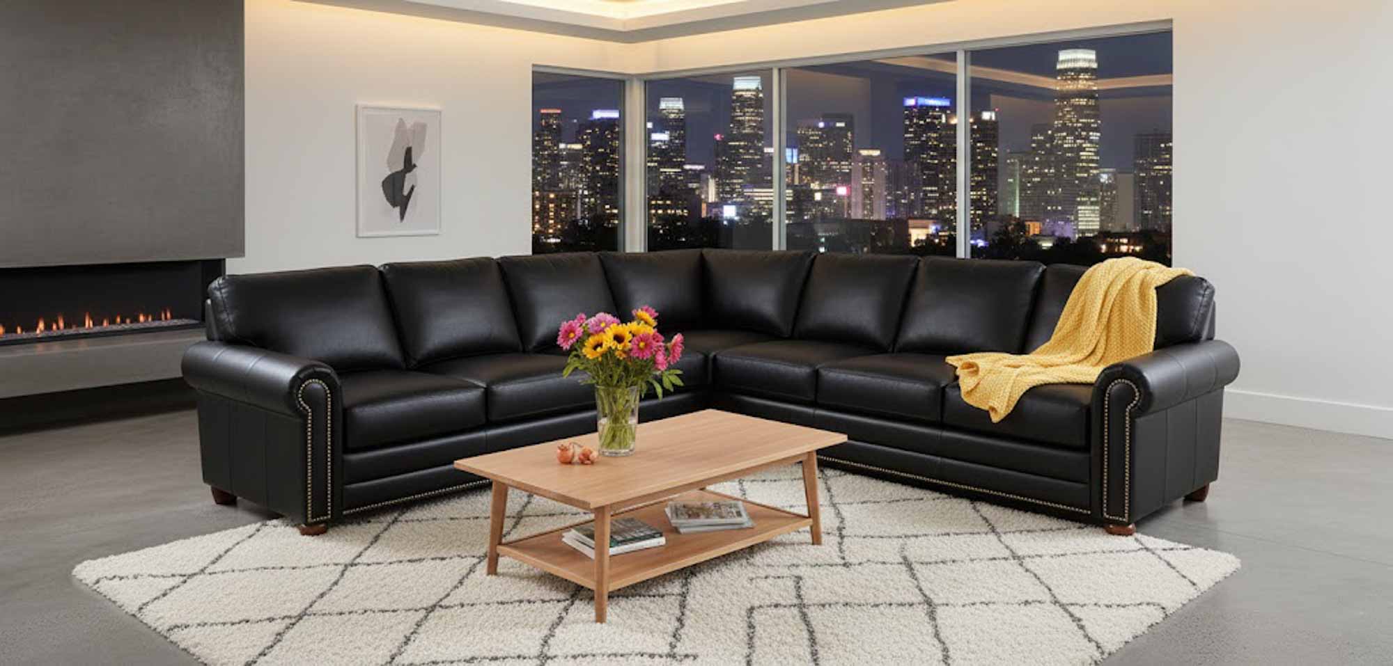 Athens Leather Sectional - Image 2