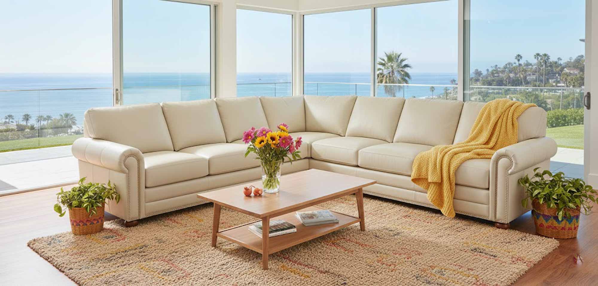 Athens Leather Sectional - Image 3
