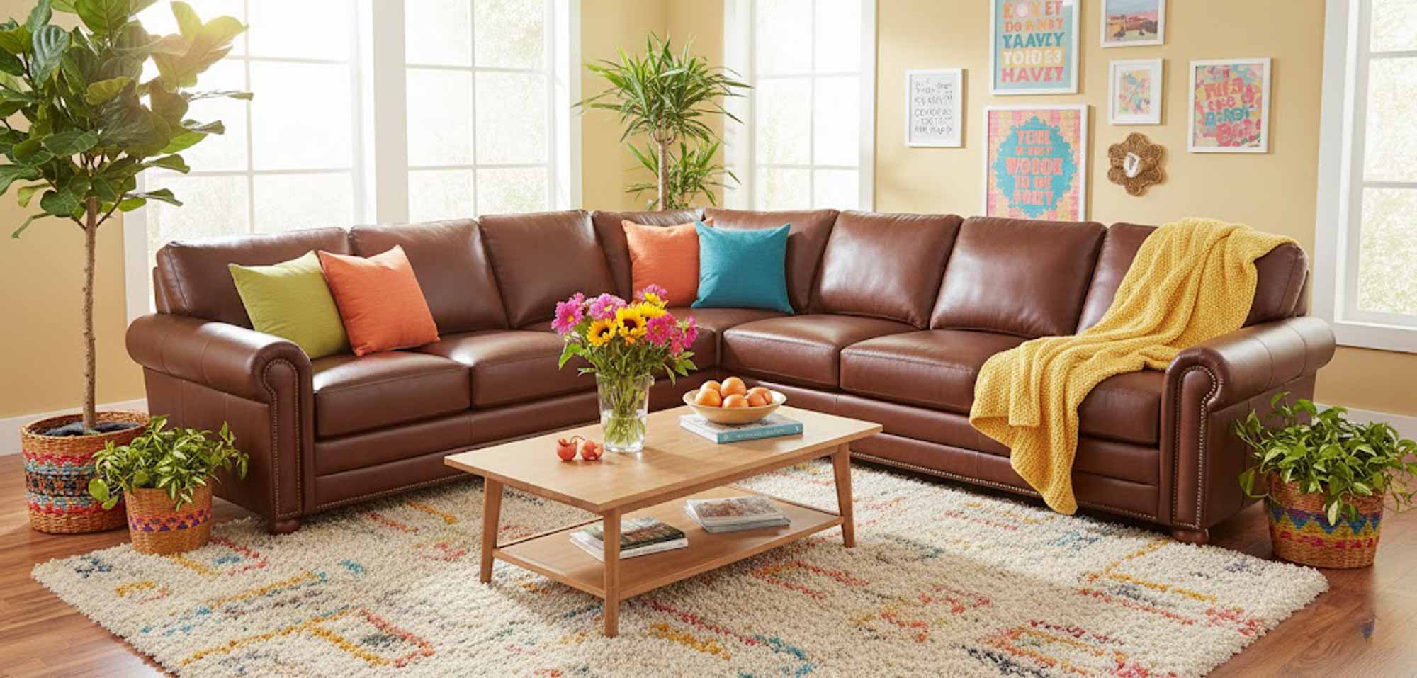 Athens Leather Sectional - Image 4
