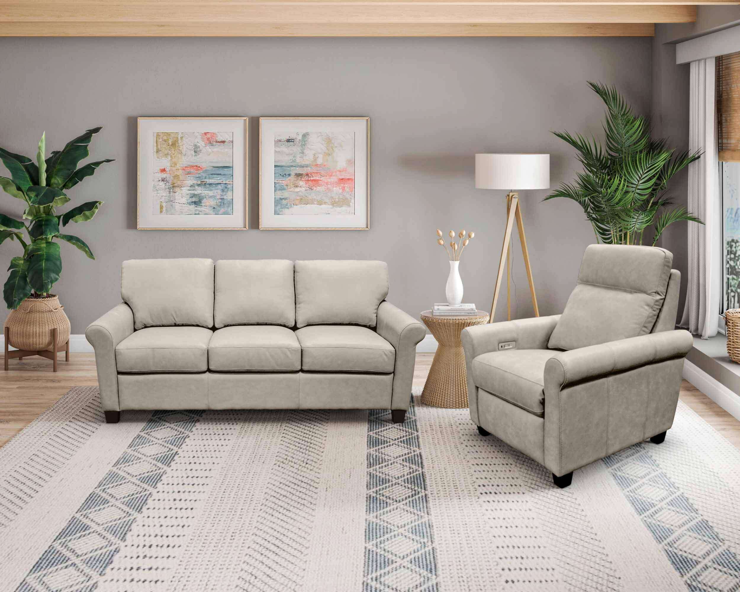 Austin Leather Full Size Sofa Sleeper - Image 5