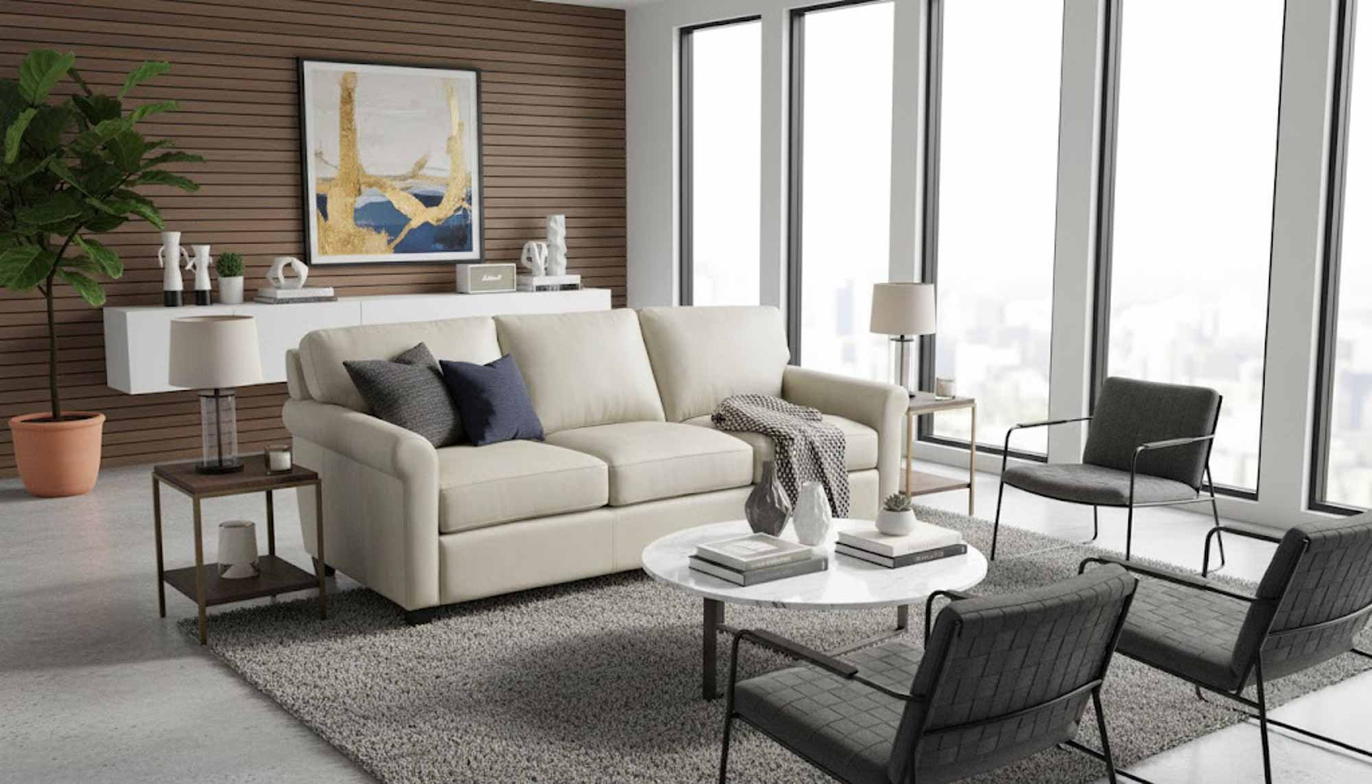 Austin Leather Full Size Sofa Sleeper - Image 6