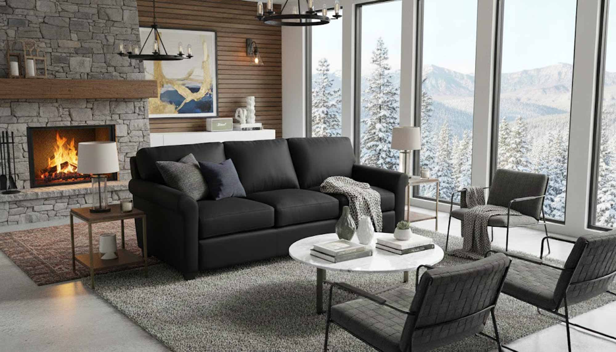 Austin Leather Full Size Sofa Sleeper - Image 8