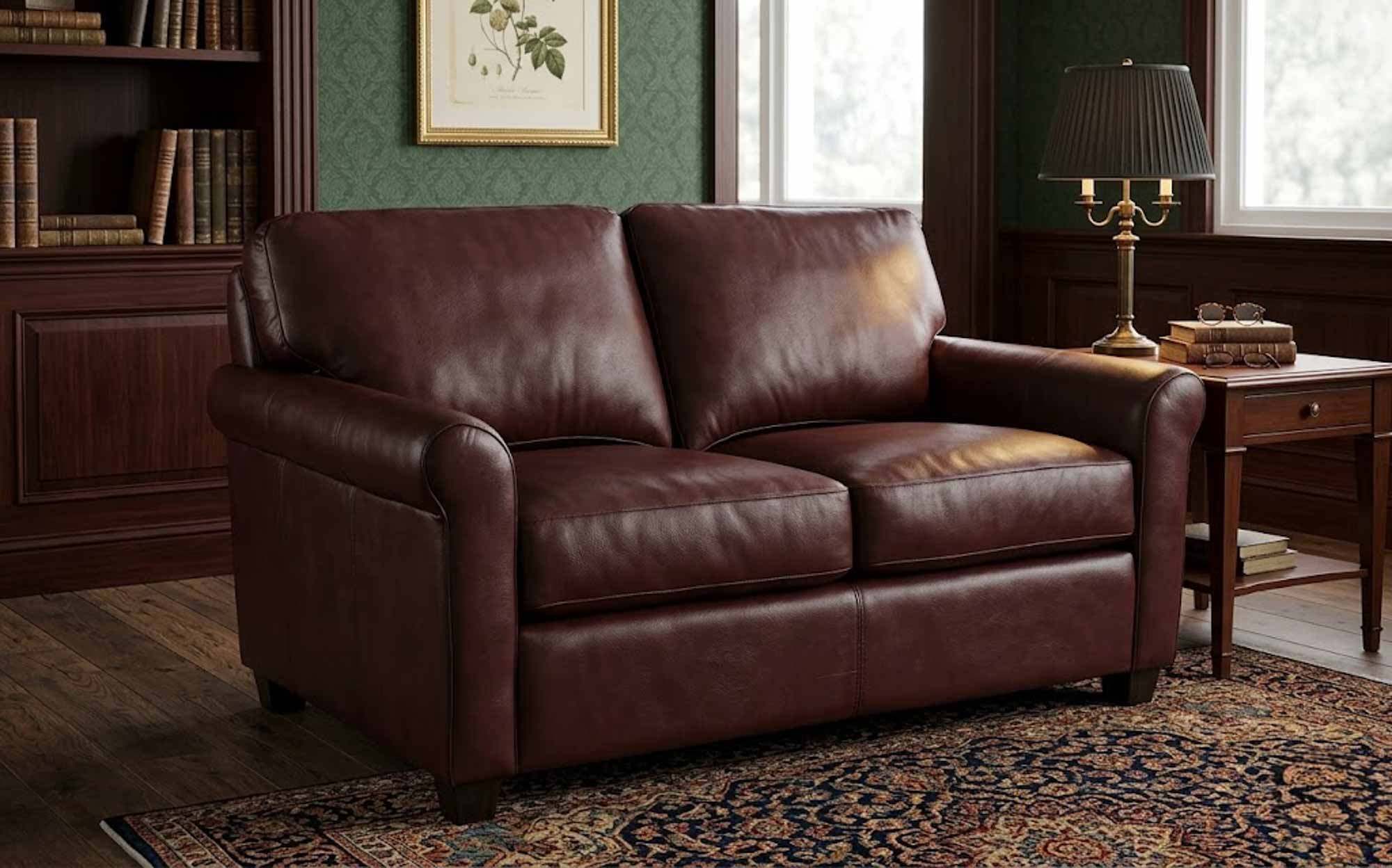 Austin Leather Loveseat - Image 2