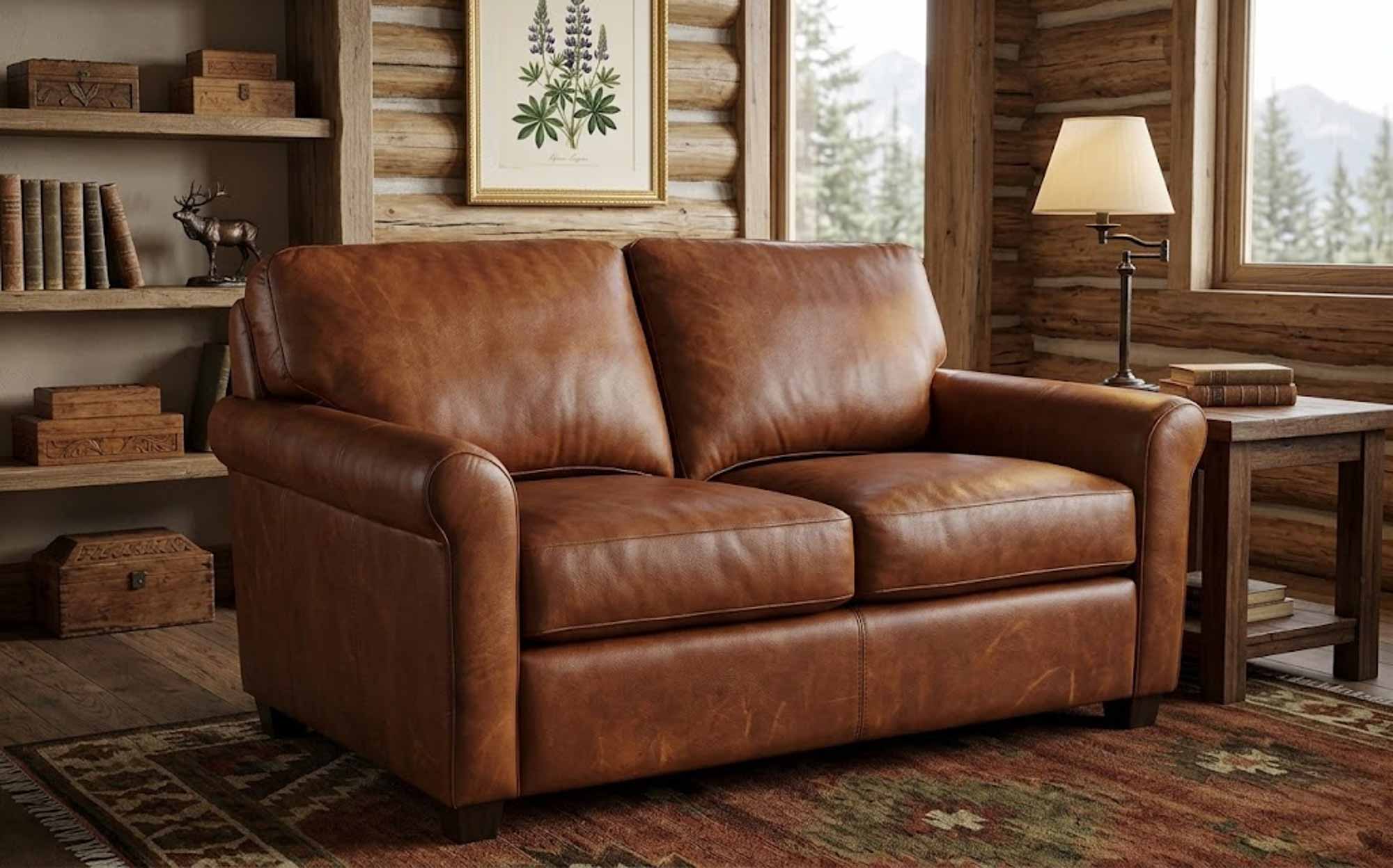 Austin Leather Loveseat - Image 3