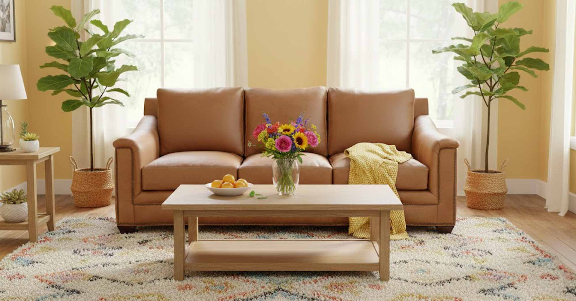 Ava Leather Queen Size Sofa Sleeper - Image 4