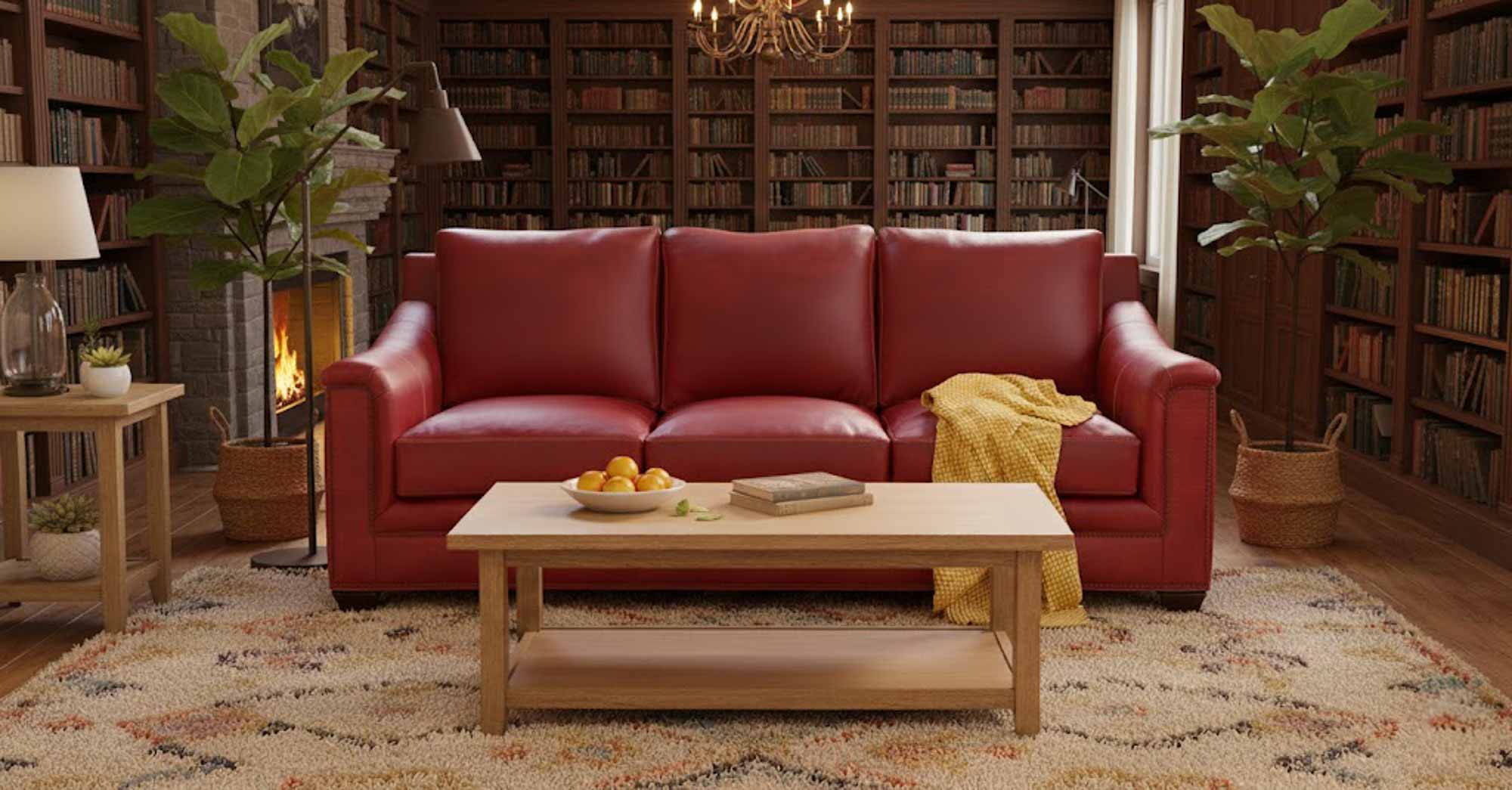 Ava Leather Sofa - Image 6