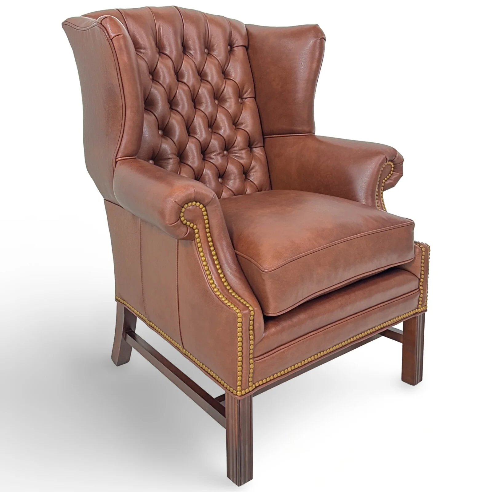 Baker Chippendale Leather Chair