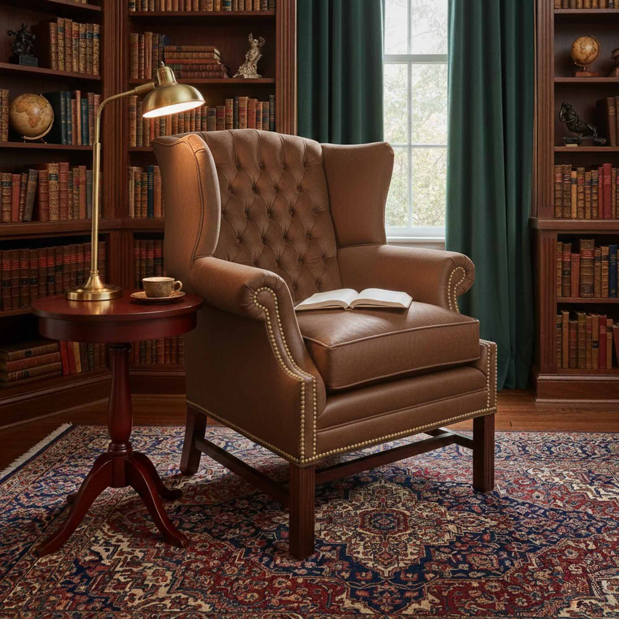 Baker Chippendale Leather Chair - Image 2