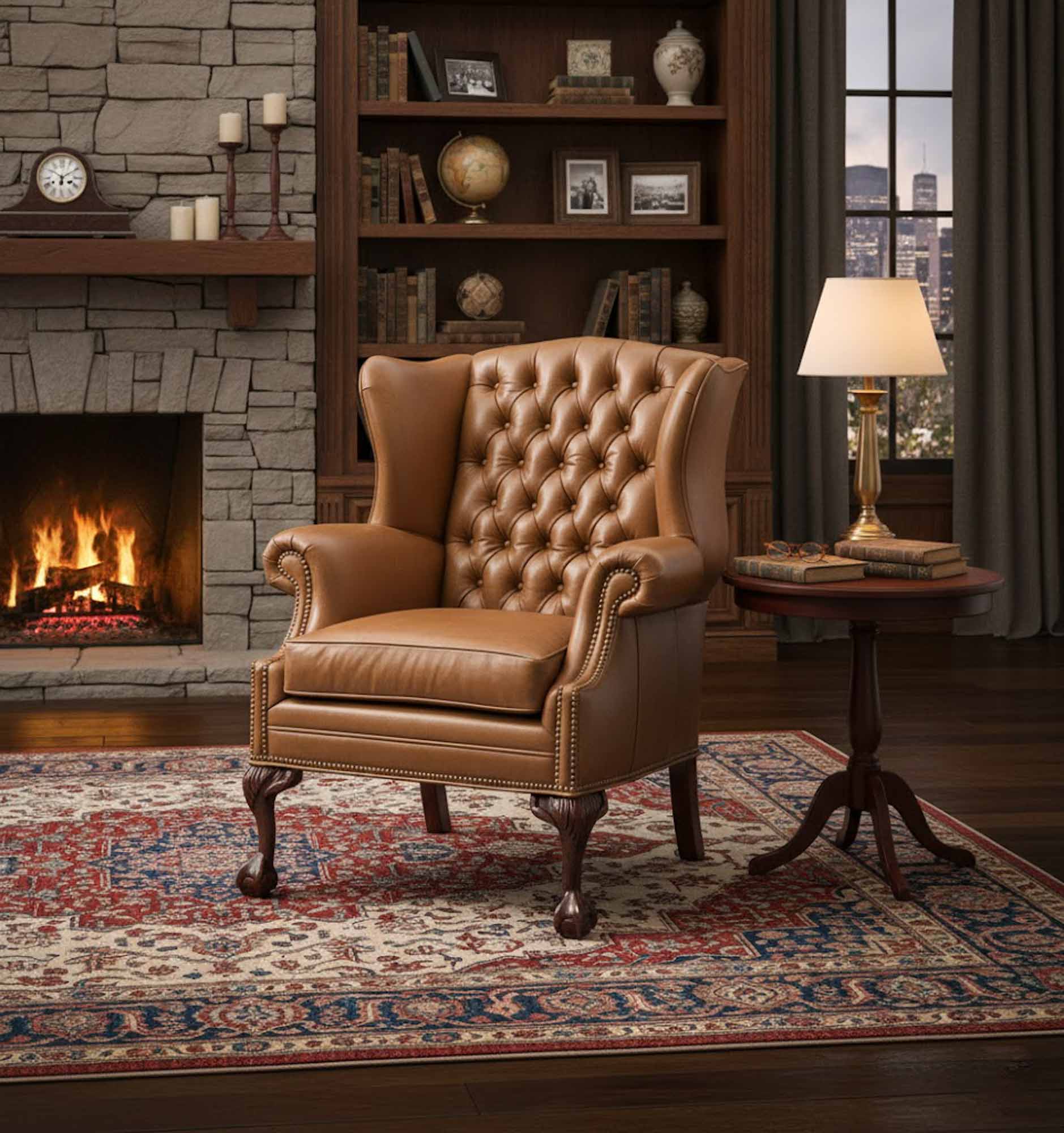 Baker Leather Chair - Image 2