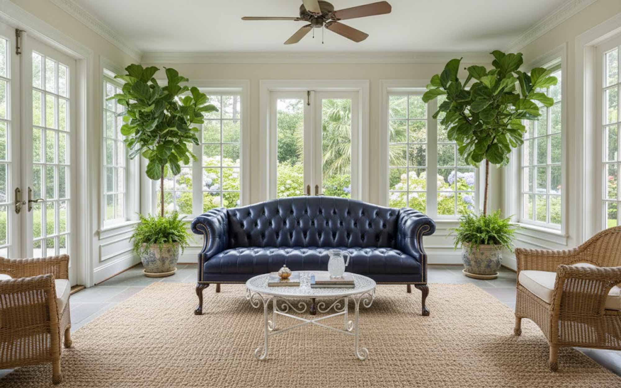 Ball In Claw Leather Sofa - Image 8