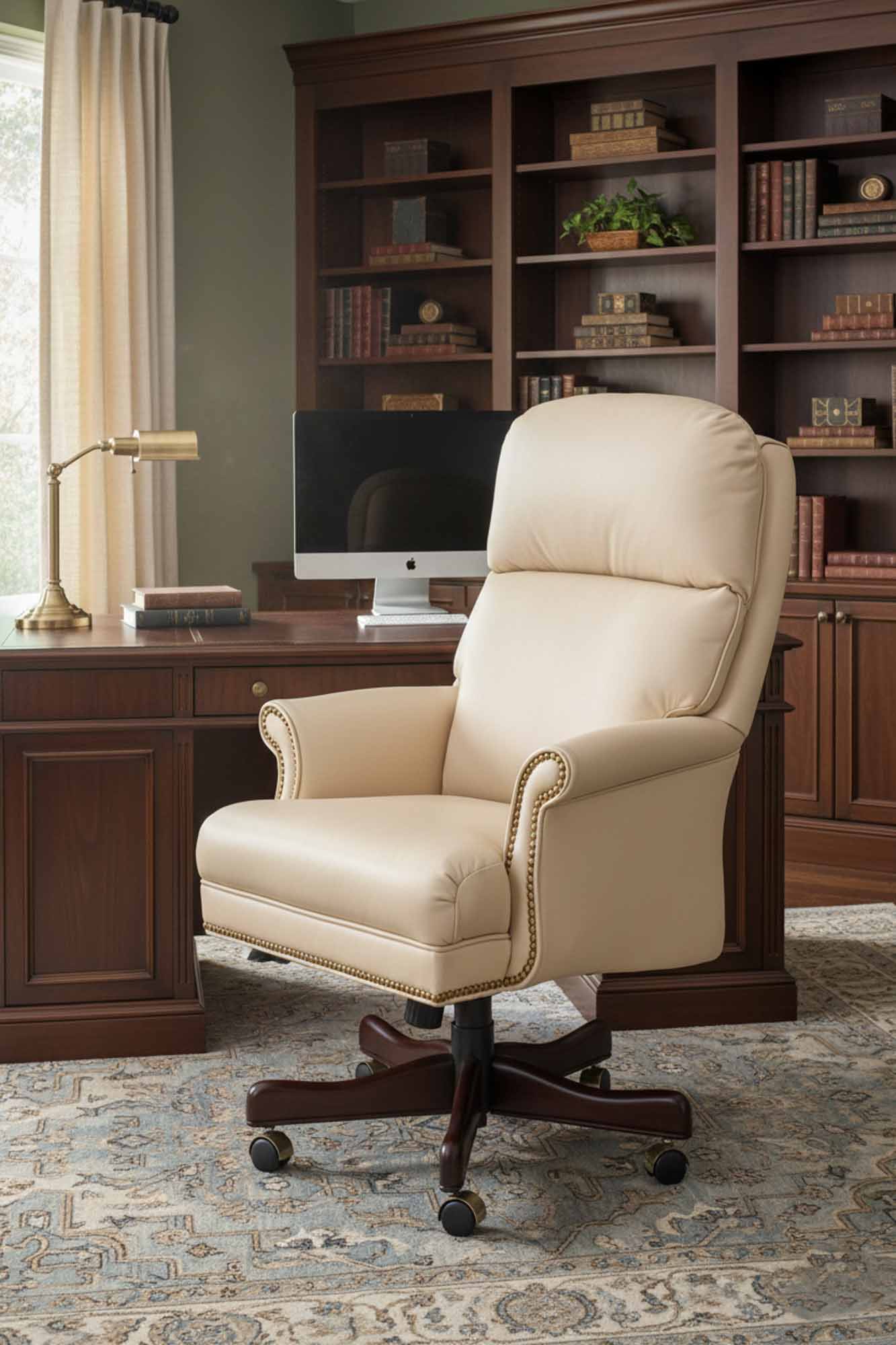 Bari Leather Swivel Executive Chair - Image 3
