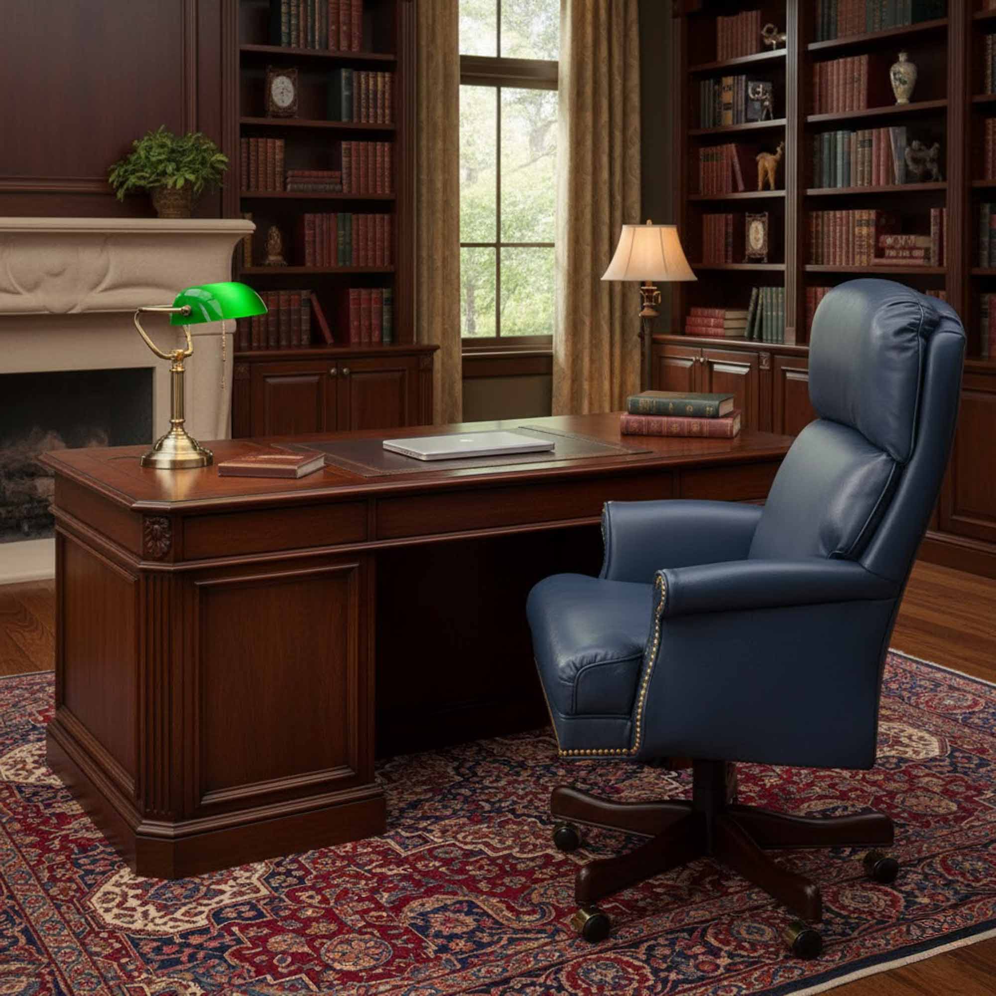 Bari Leather Swivel Executive Chair - Image 4