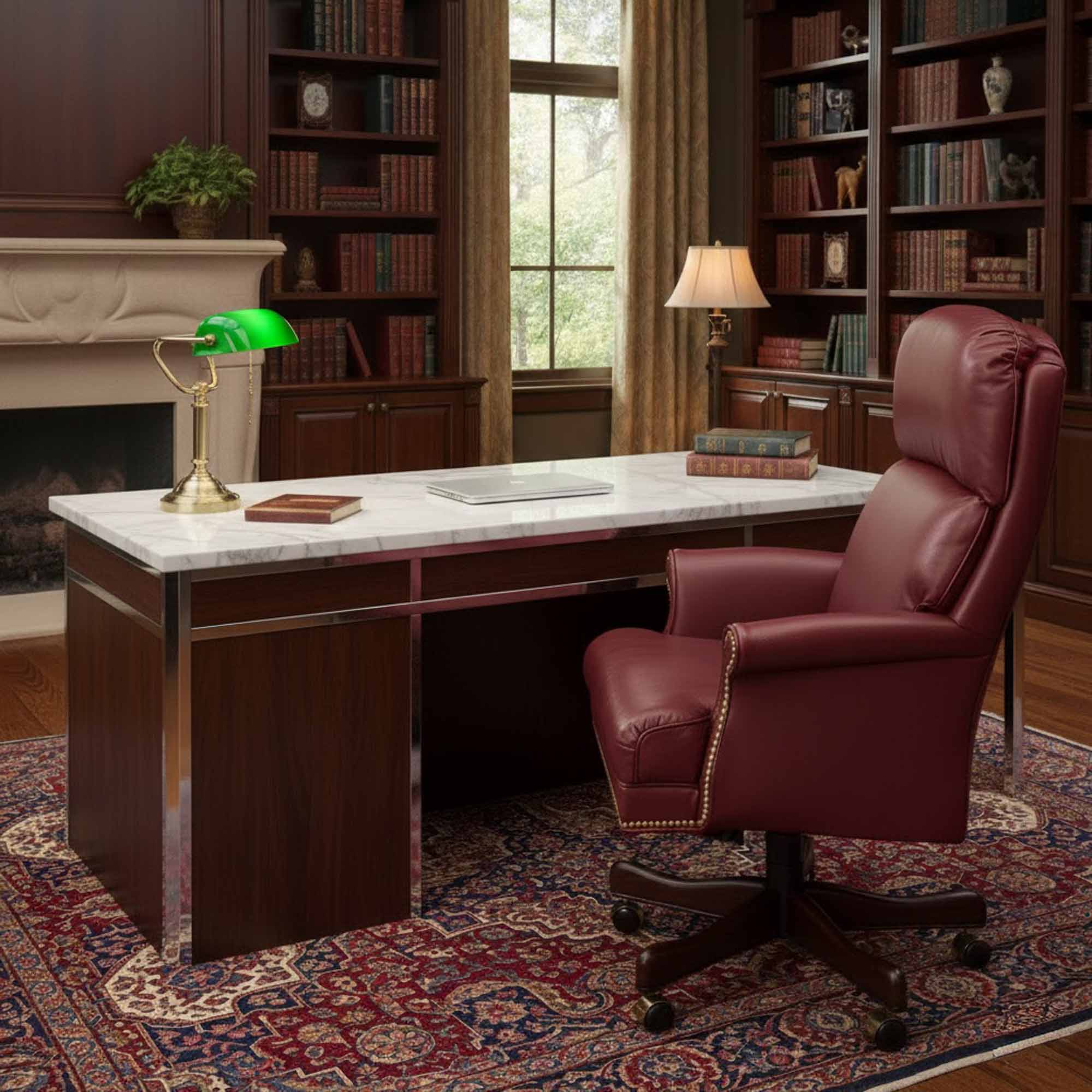 Bari Leather Swivel Executive Chair - Image 5