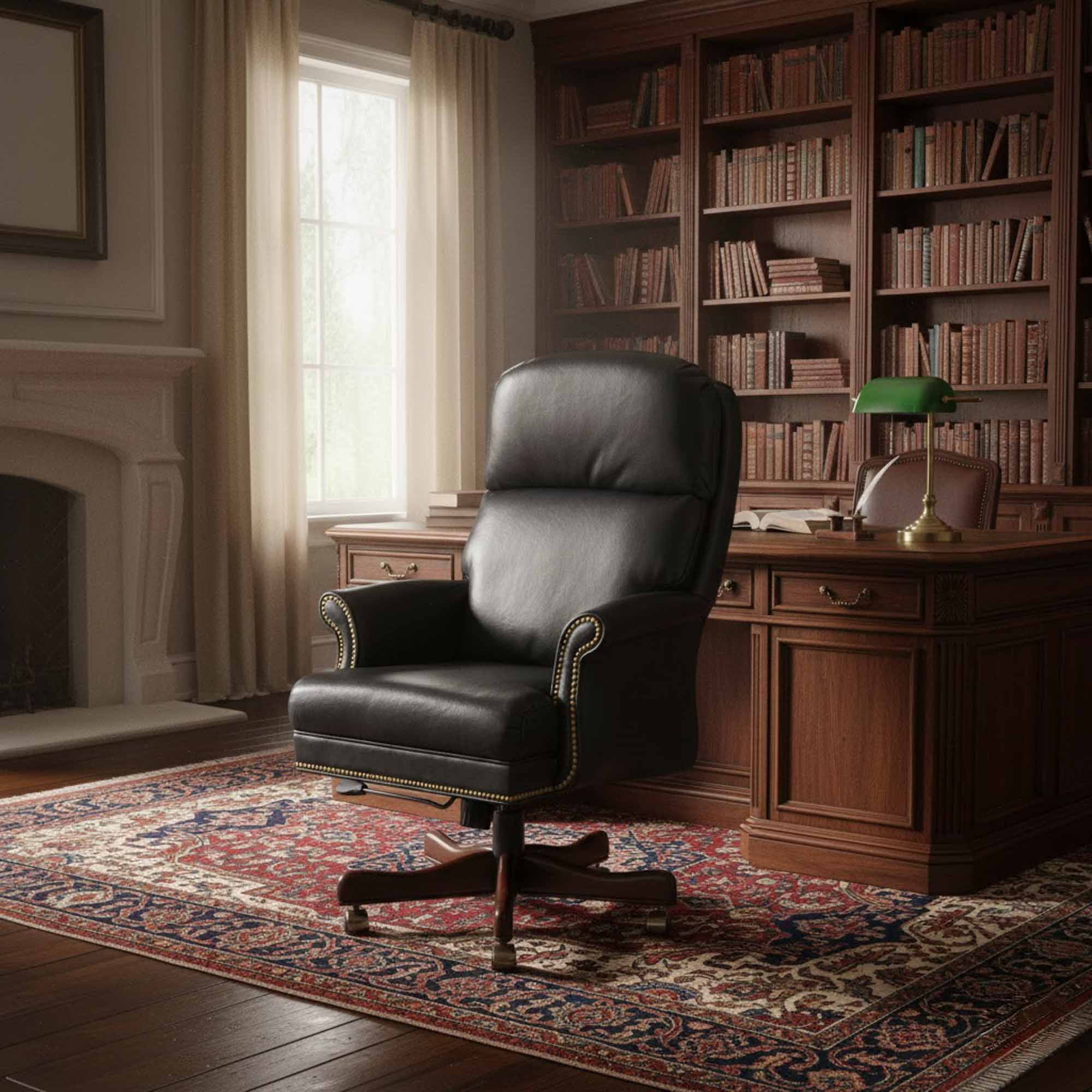 Bari Leather Swivel Executive Chair - Image 6