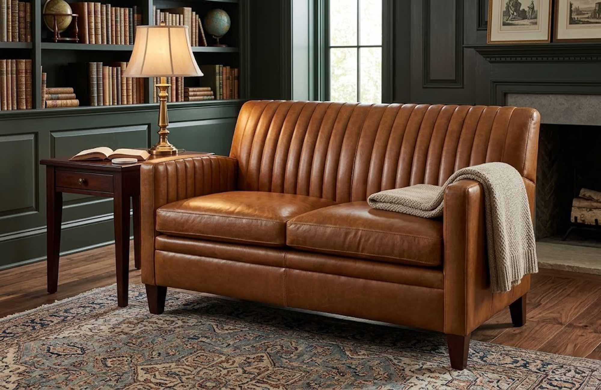 Barnabus Leather Loveseat - Image 4