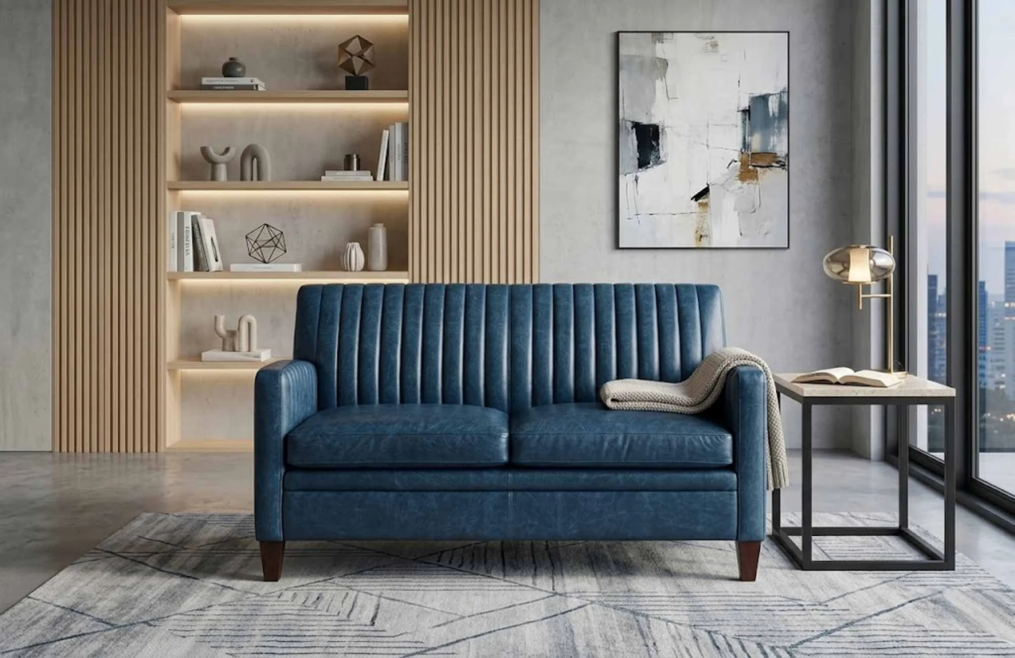 Barnabus Leather Loveseat - Image 5