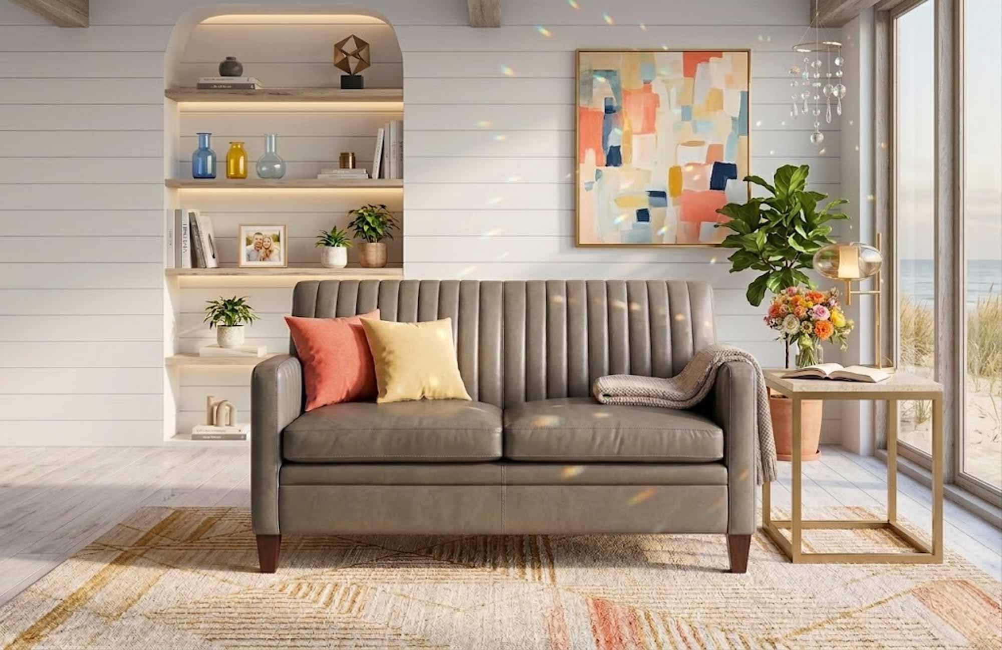 Barnabus Leather Loveseat - Image 7