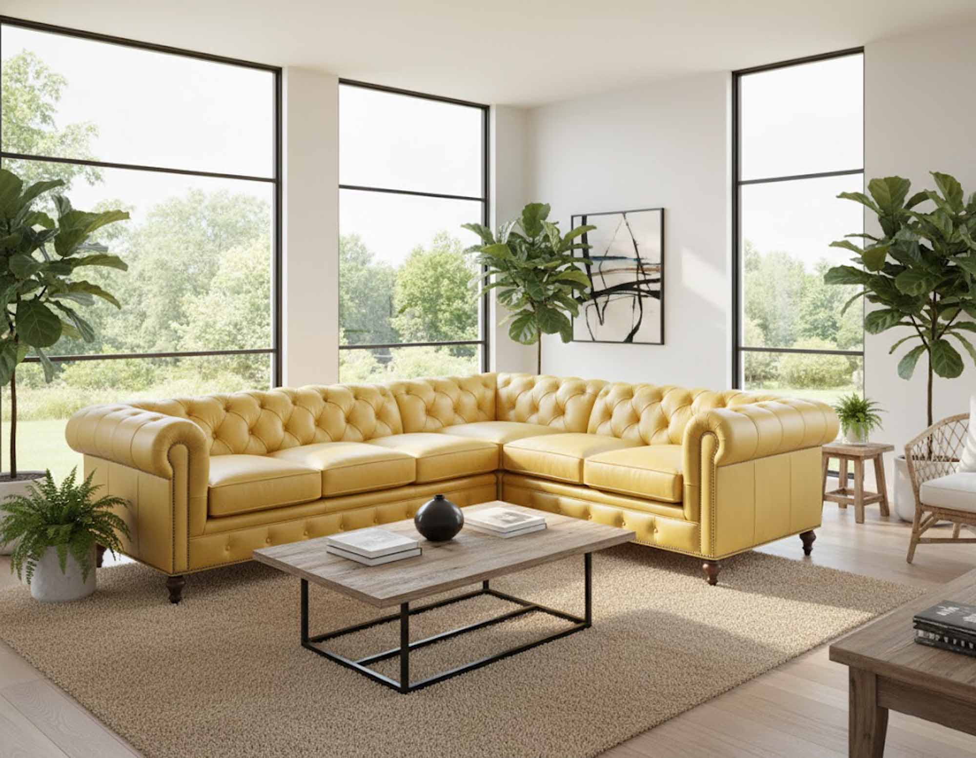Baton Rouge Leather Sectional - Image 6