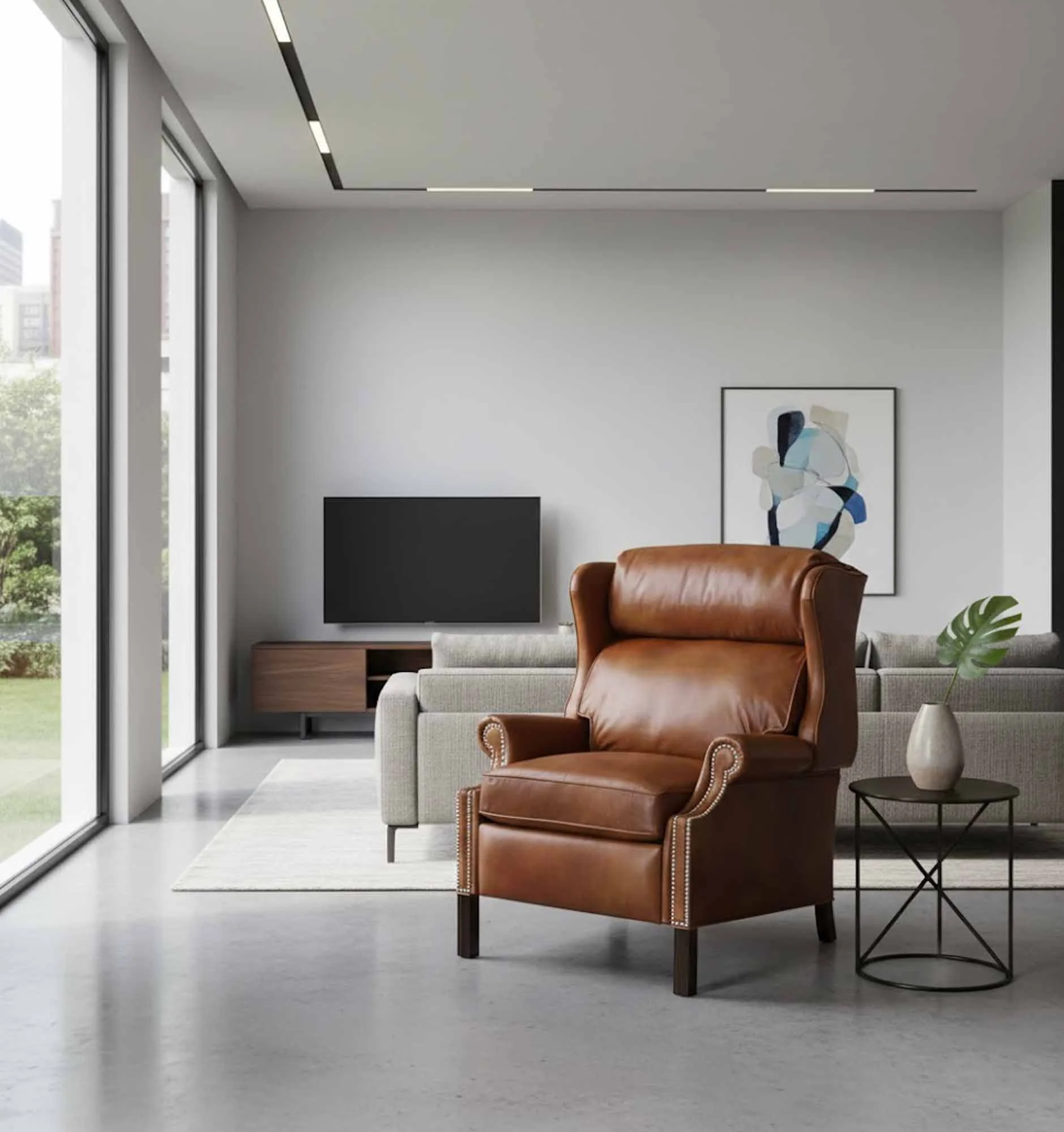 Beau Leather Recliner - Image 3