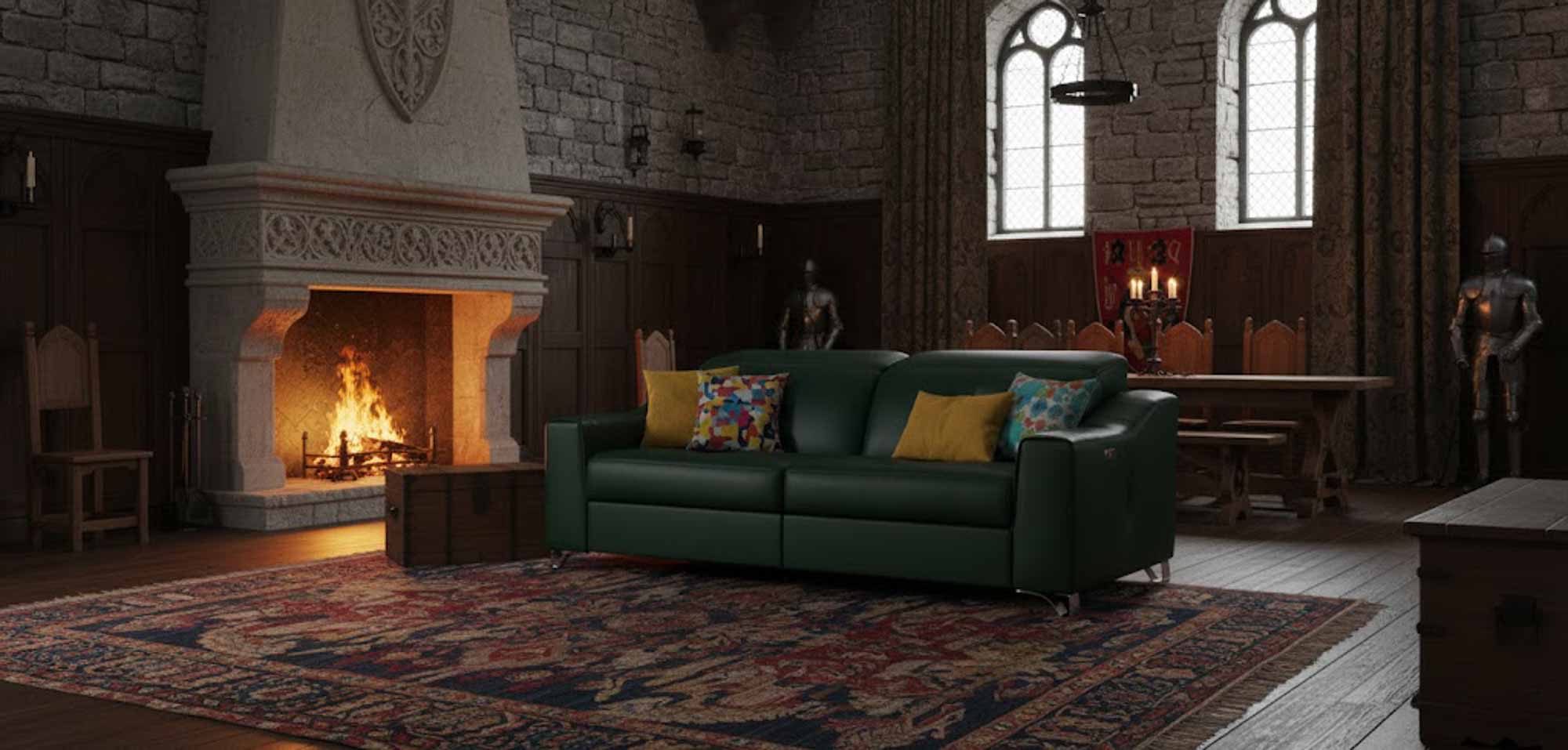 Bellini Leather 2 Cushion Power Reclining Sofa With Articulating Headrest - Image 7