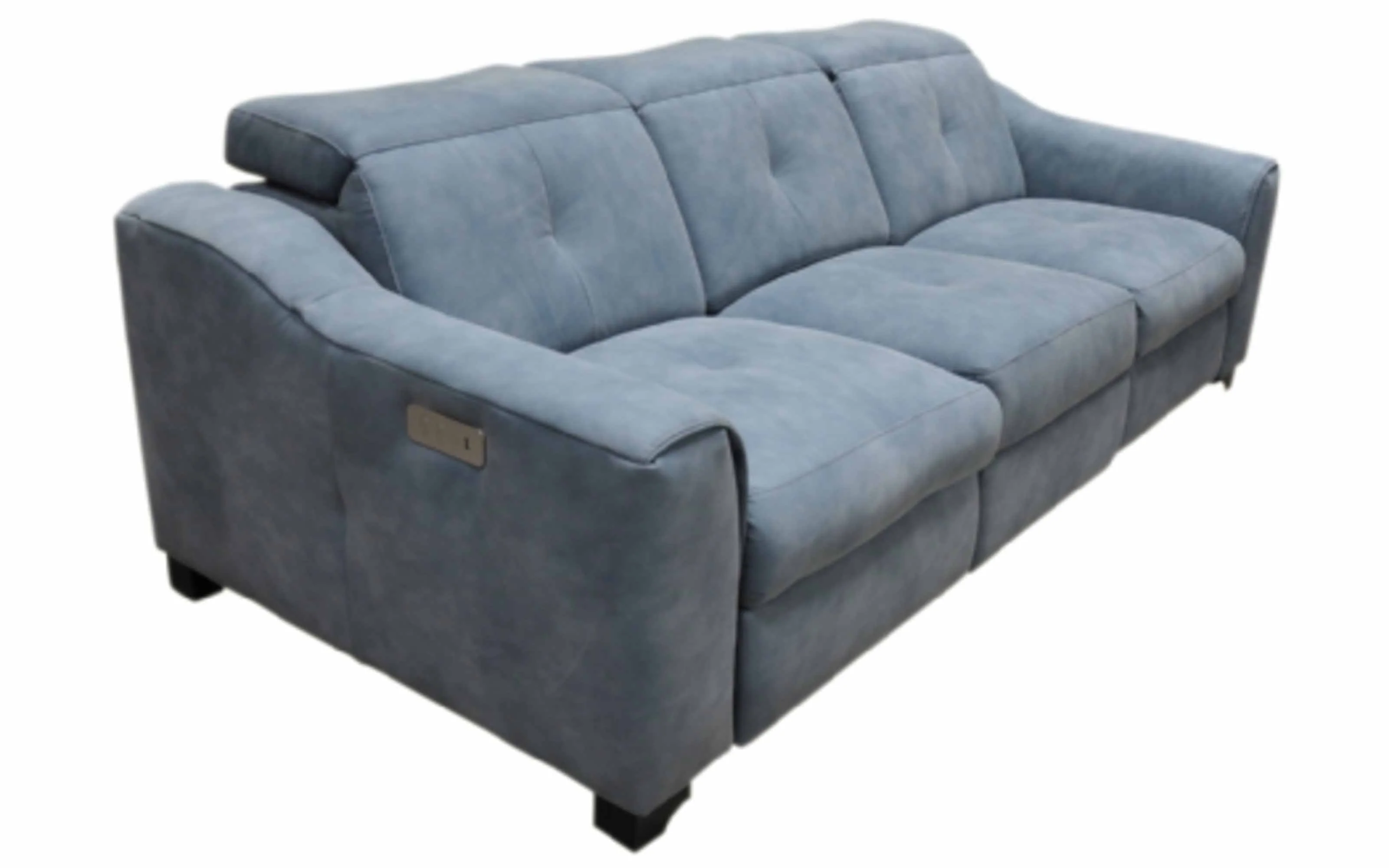Bellini Leather Power Reclining Sofa With Articulating Headrest