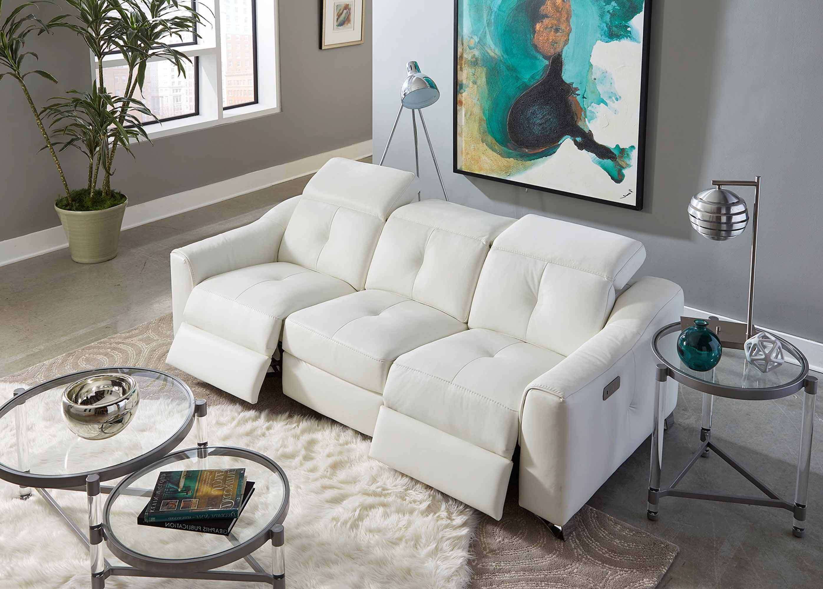 Bellini Leather Power Reclining Sofa With Articulating Headrest - Image 7