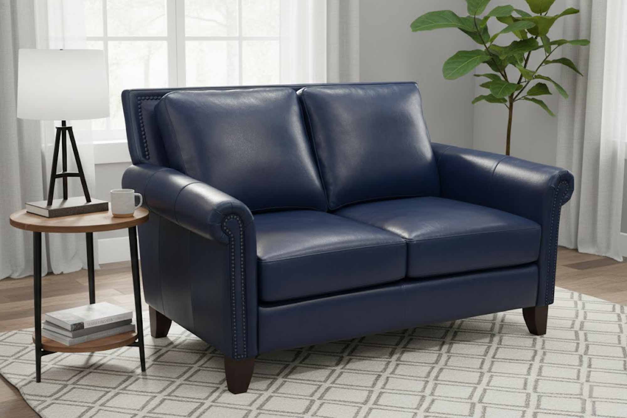 Benjamin Leather Loveseat - Image 3