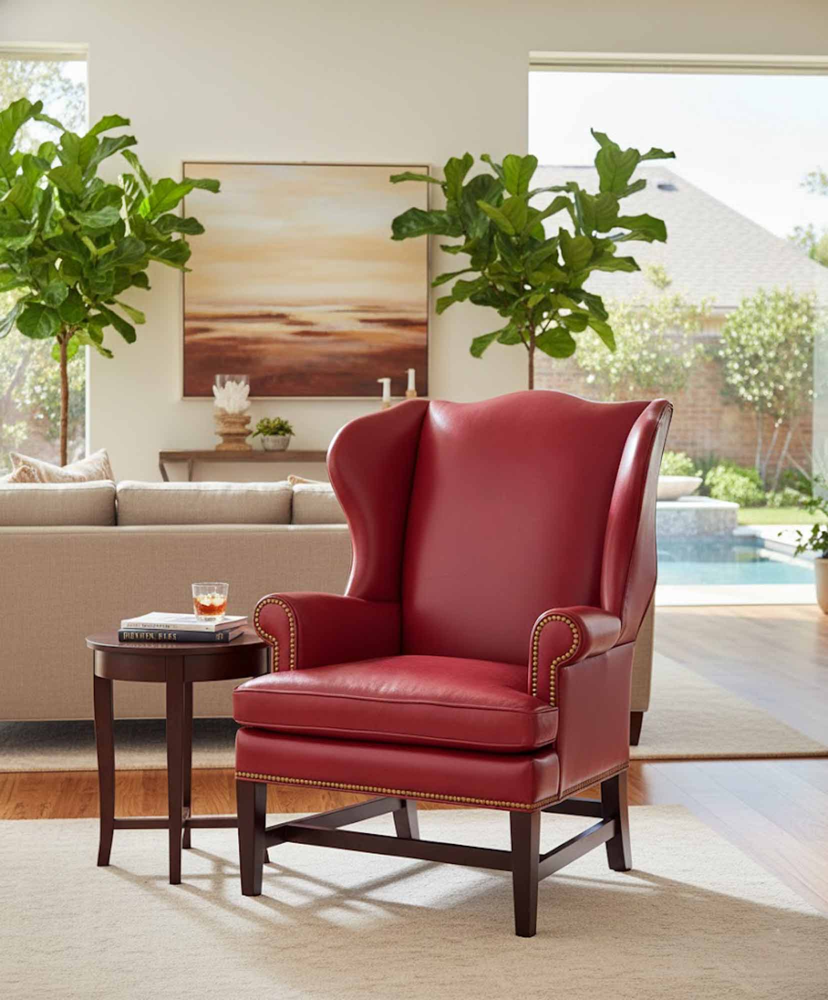 Berwind Leather Accent Chair - Image 2