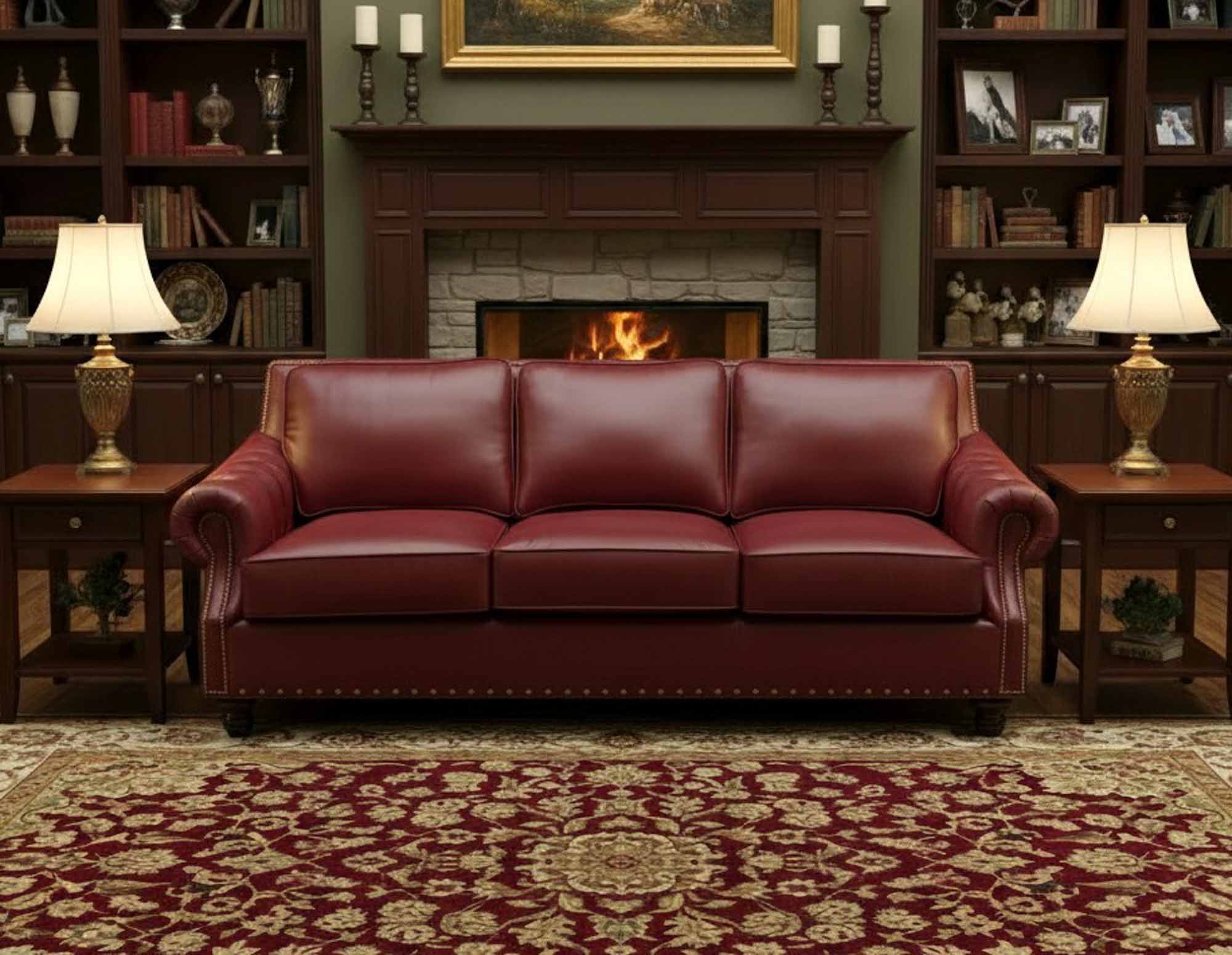 Beverly Leather Queen Size Sofa Sleeper - Image 3